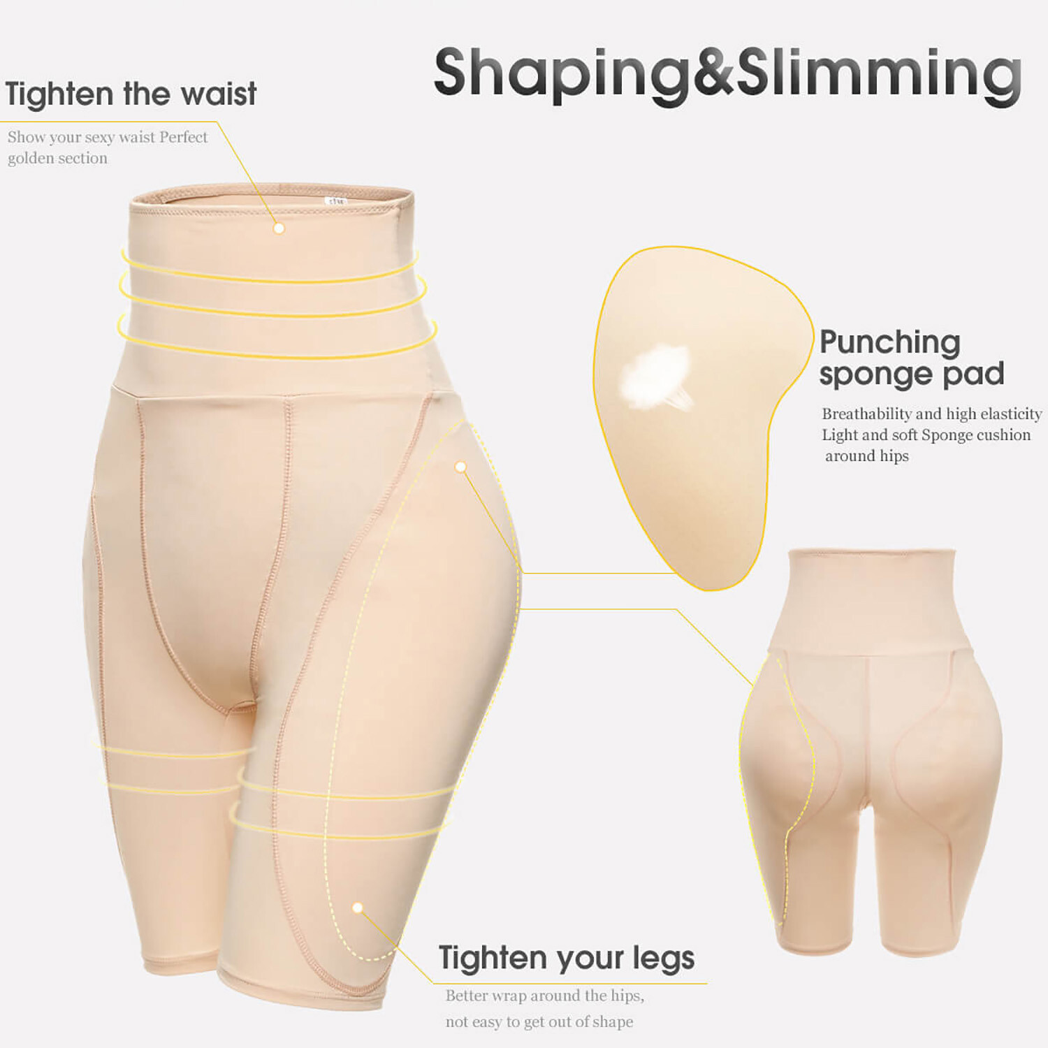 Women Hip Pads Hip Enhancer Shapewear Fake Butt Underwear Crossdressers Shaper