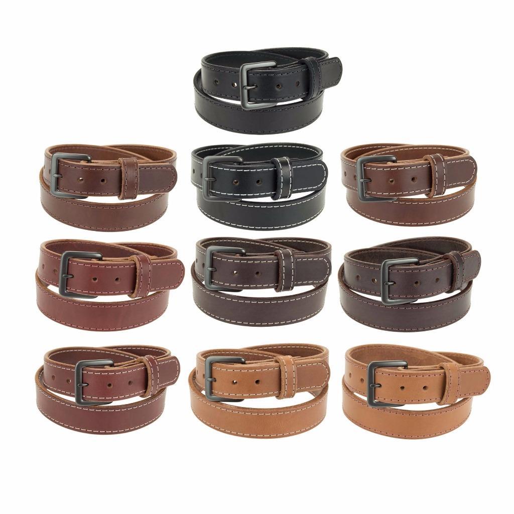 Men’s_1 3/4″ Heavy Duty Leather Work Belt_Stitched Gun Belt_Amish Handmade