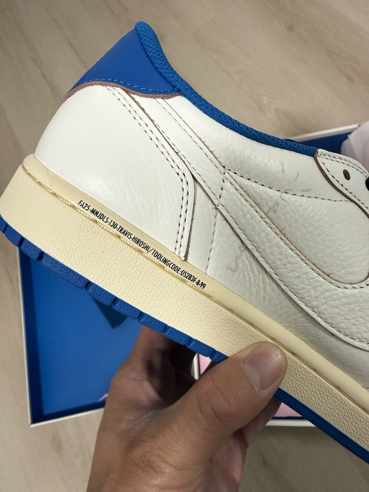 Jordan 1 Low OG SP Fragment x Travis Scott Sail Military Blue – Men’s Size 12 ✅