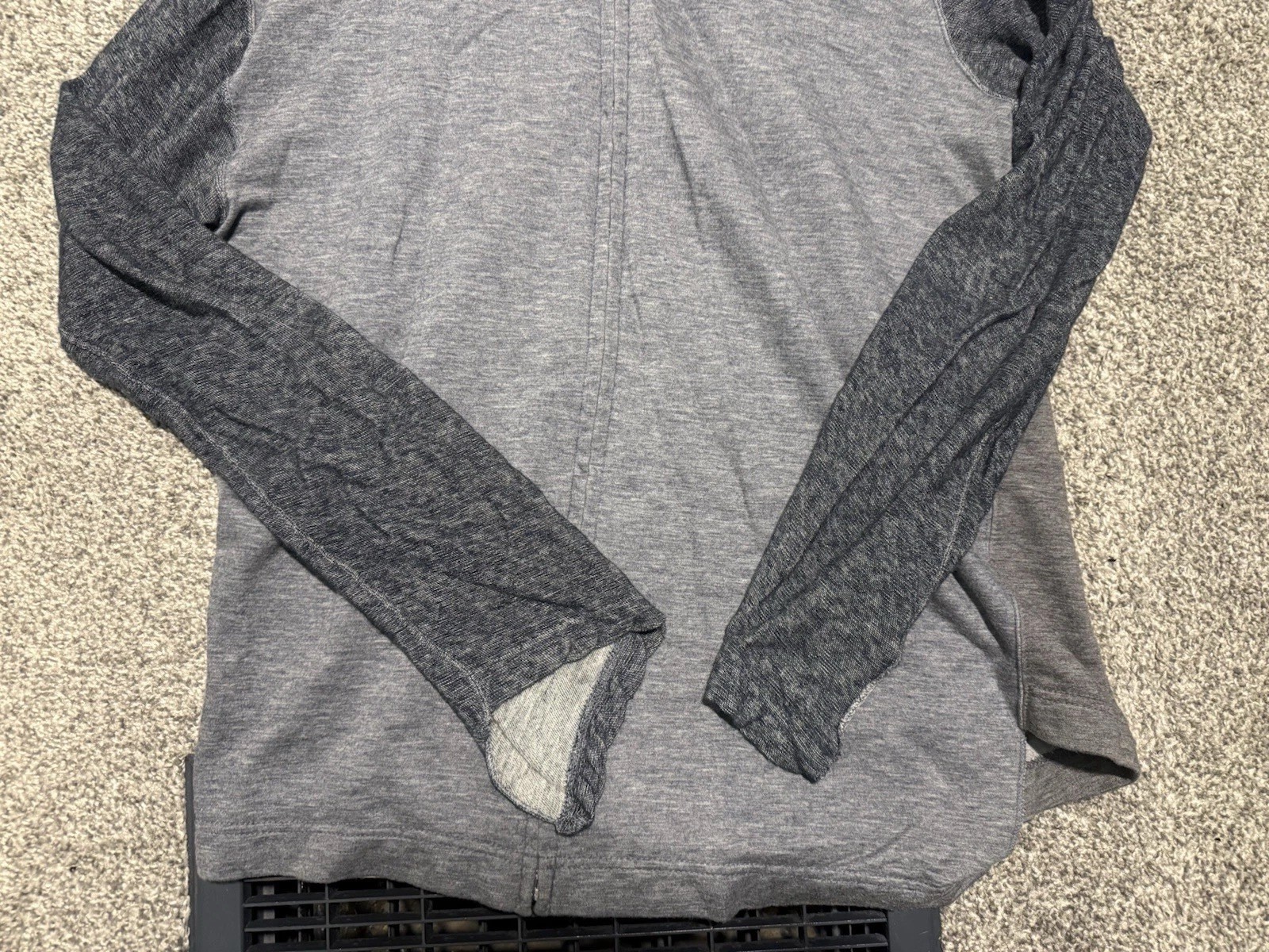 Comme des Garcons Homme Plus Zip Up Hoodie Blue Gray Cotton Wool Raglan M 2015