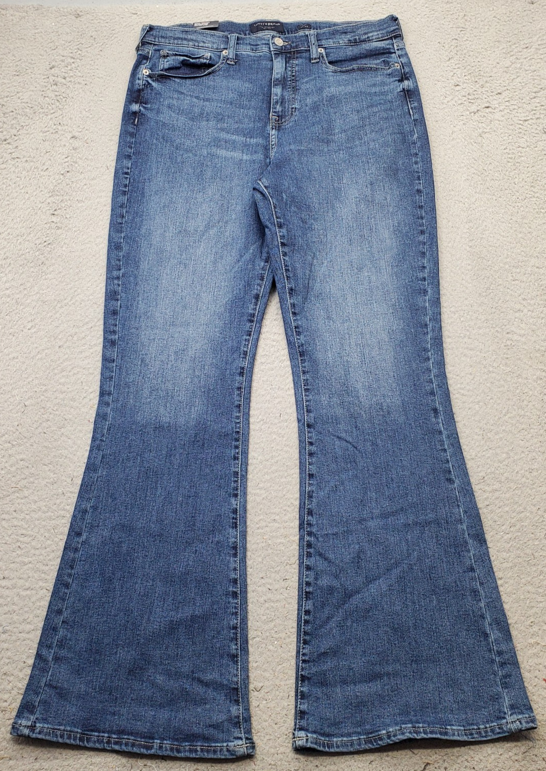 Lucky Brand Flare Stevie Jeans Womens 14/32 Blue Denim 2 Way Stretch High Rise