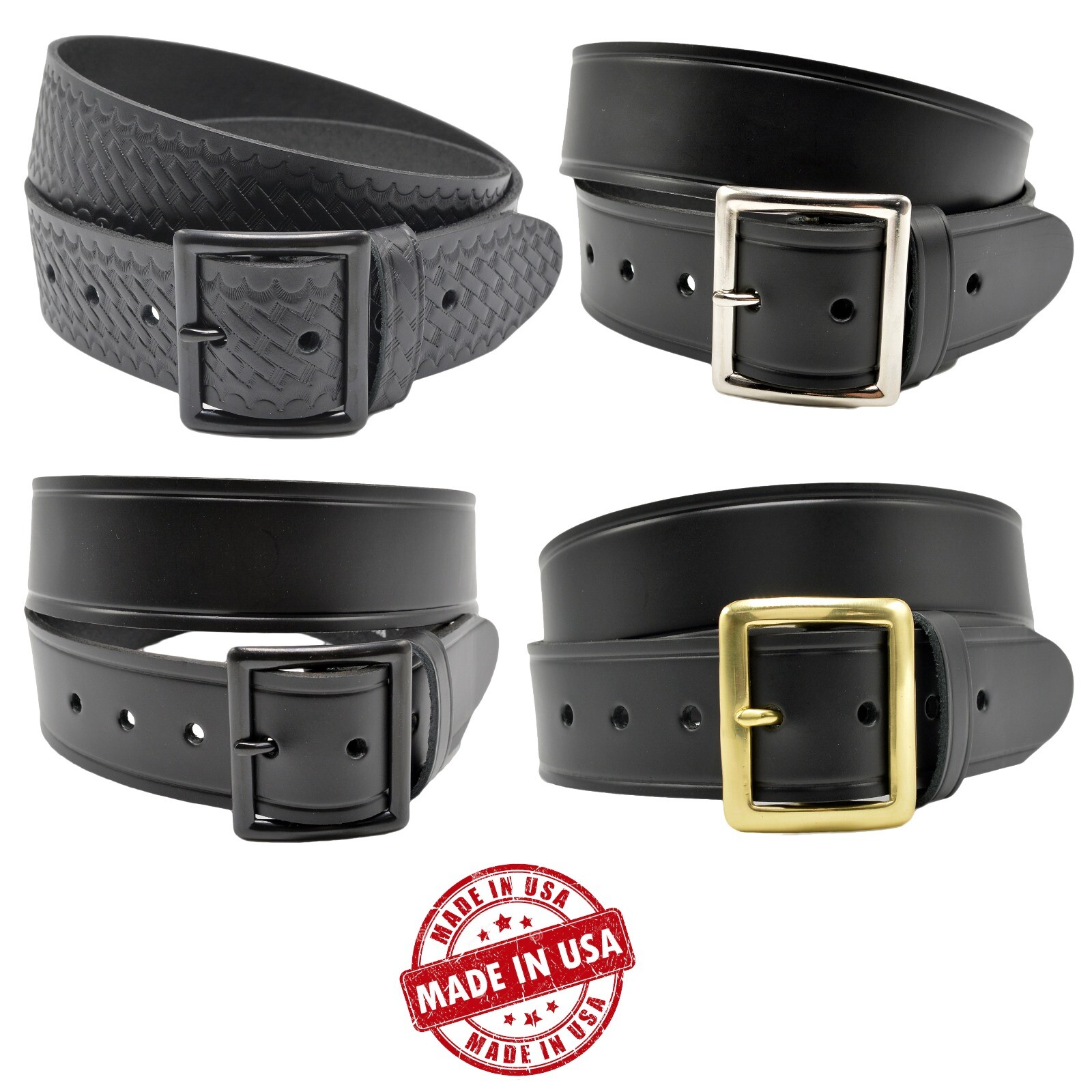 Perfect Fit Garrison Belt 1.75″ Leather – Basketweave – Plain 28-60 Work Uniform
