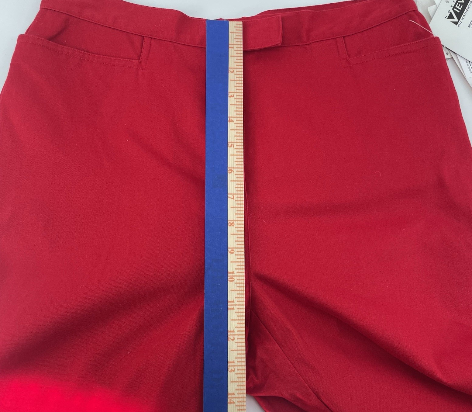 NWT Norton McNaughton Womens Red Dress Pants Size 8 Straight Leg Career