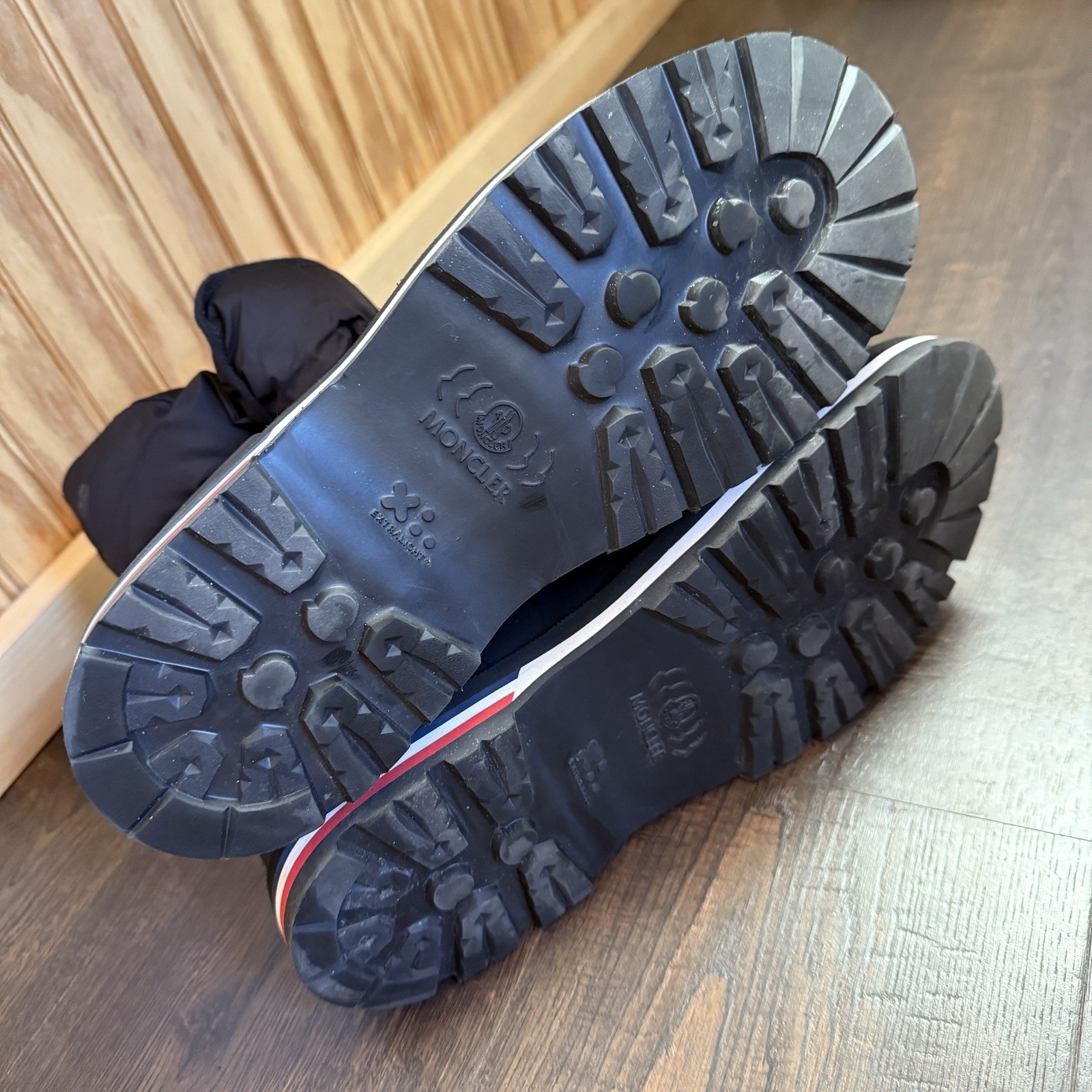 Moncler Inaya Scarpa Rain Rubber Hiking Lace Up Removable Insole Size EU39 W8