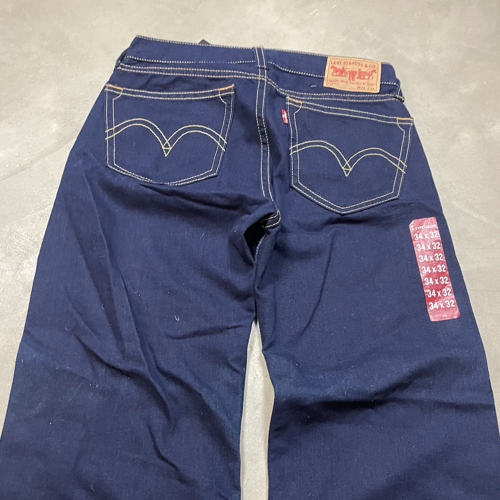 Levis Type 1 Jeans Vintage Y2K Wide Leg Baggy Real Loose Skater 34×32 Fits 36×31