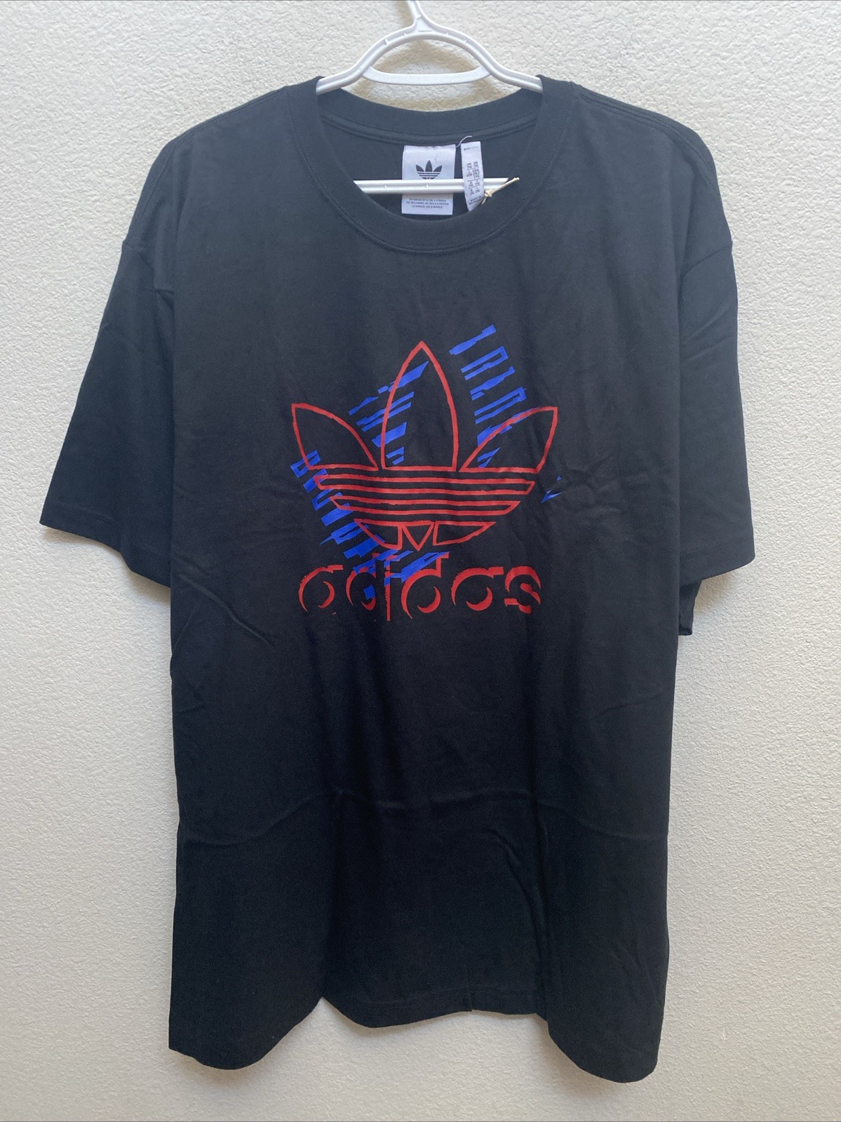 NEW Adidas Men’s Short Sleeve Crew Neck T-shirt Black 2XL OG Sketch NWT $30