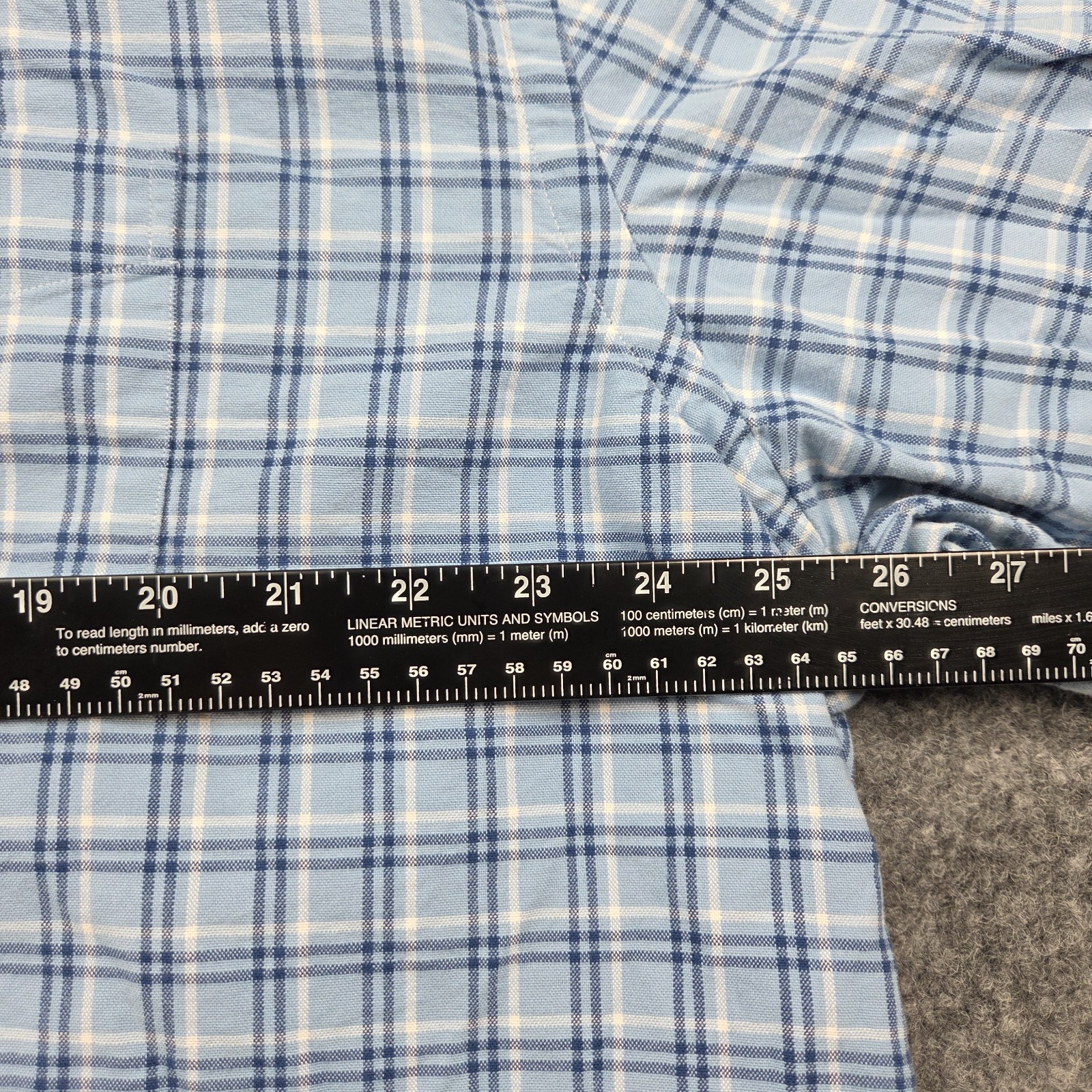 Cremieux Button Down Shirt 2XB Blue Plaid Cotton Long Sleeve