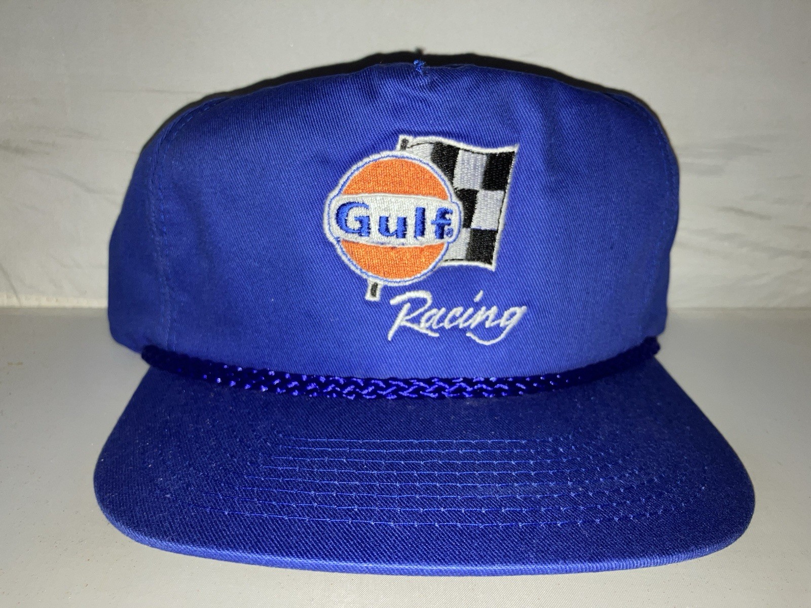 Vtg Gulf Racing Snapback Hat Cap Nascar Rare 90s Nwot Gas Motor Lemans Deadstock