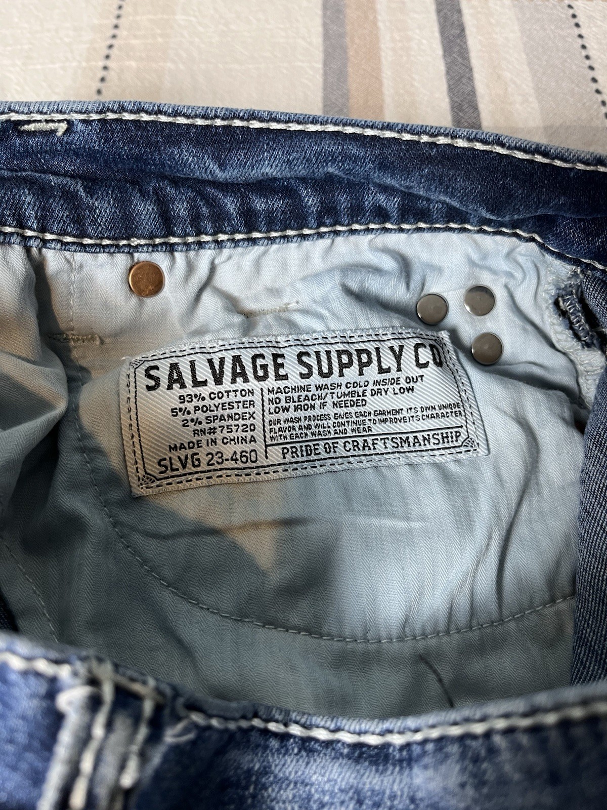 Salvage Supply Buckle Jeans Mens 29×30 Havoc Straight Slim Fit Stretch Denim
