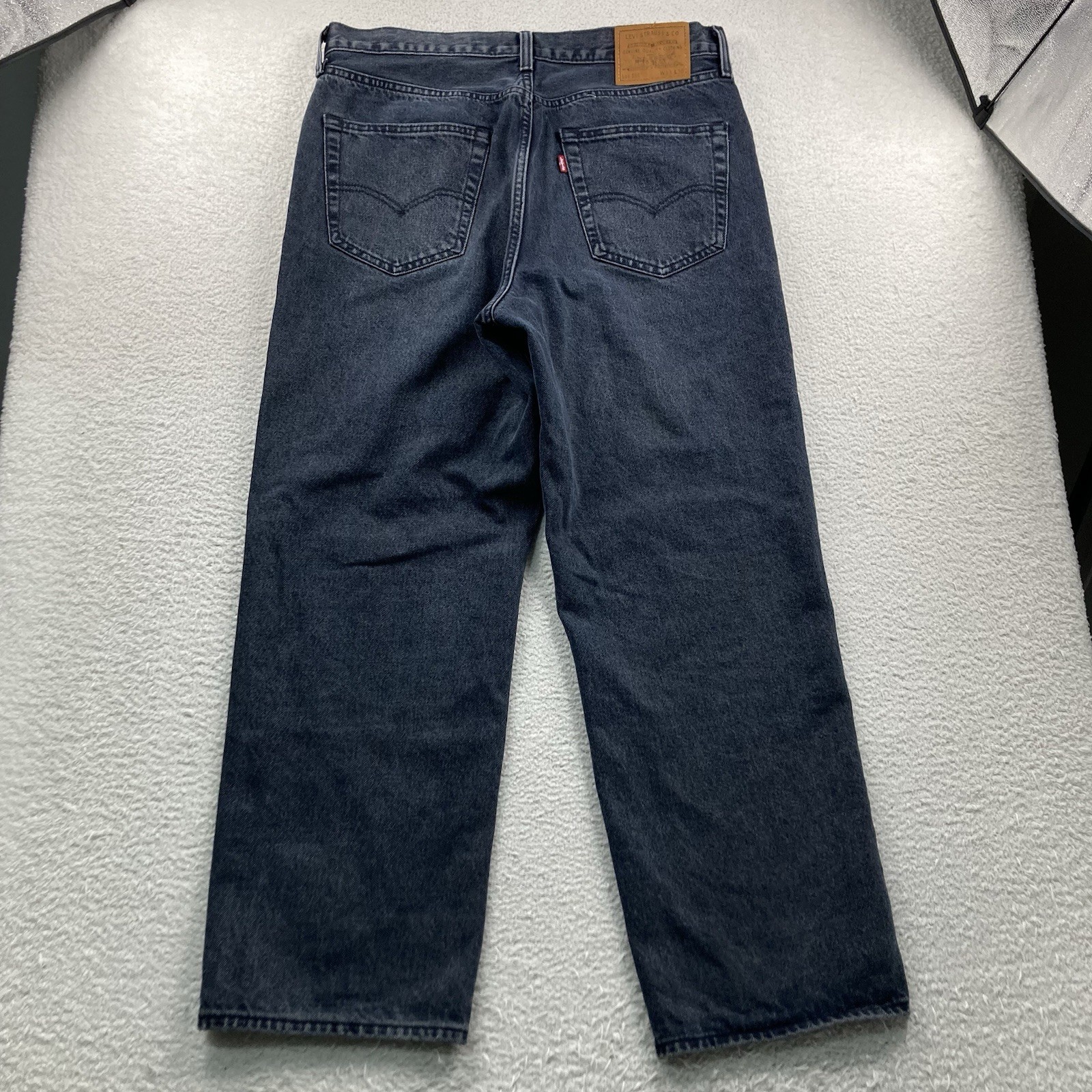 Levi’s 568 Jeans Men 33×30 Dark Blue Premium Big E Loose Straight Denim