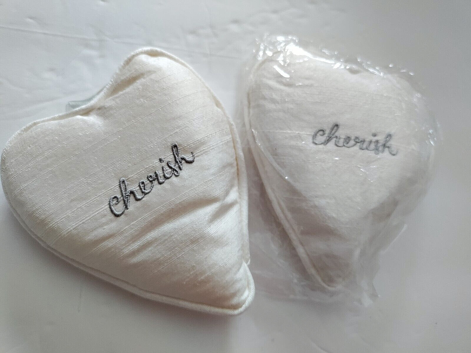 Hallmark Signature Hangable Sachet Heart Pillow w/Pocket for Notes Set of 2