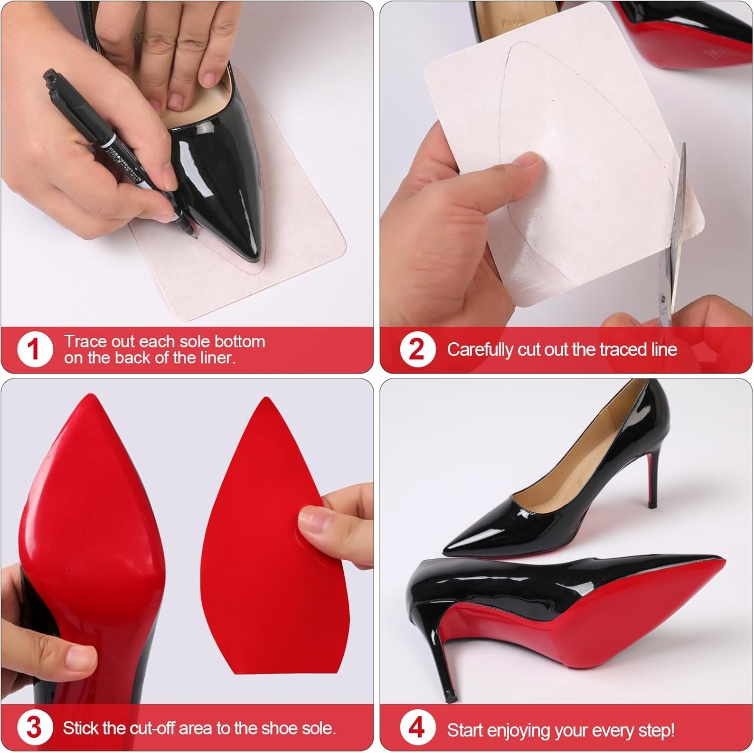 Red Bottoms Sole Protector,Shoe Sole Protector for Christian Louboutin High Heel
