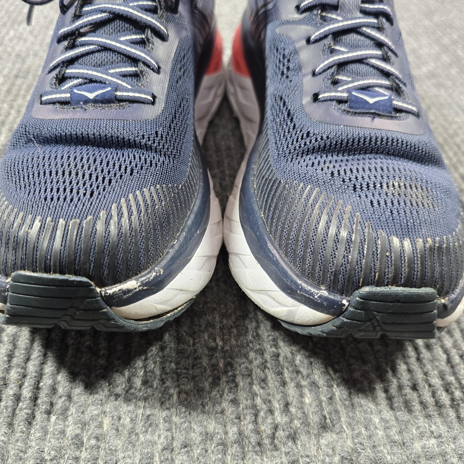 Hoka One One Bondi 7 Shoes Womens Size 10.5 Blue Running Cushioned 1110519 BIBBL