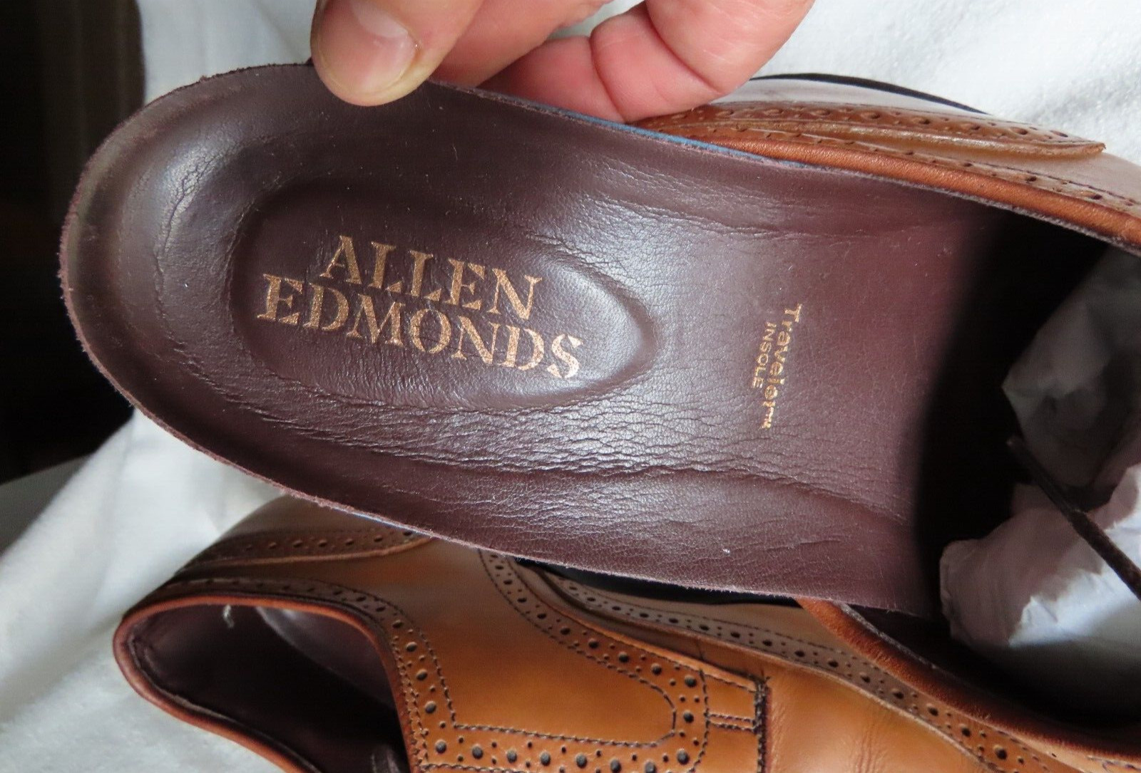 Allen Edmonds Brown “Player’s Shoe”, Wingtip, Medallion Toe, Size 11 D , 65188