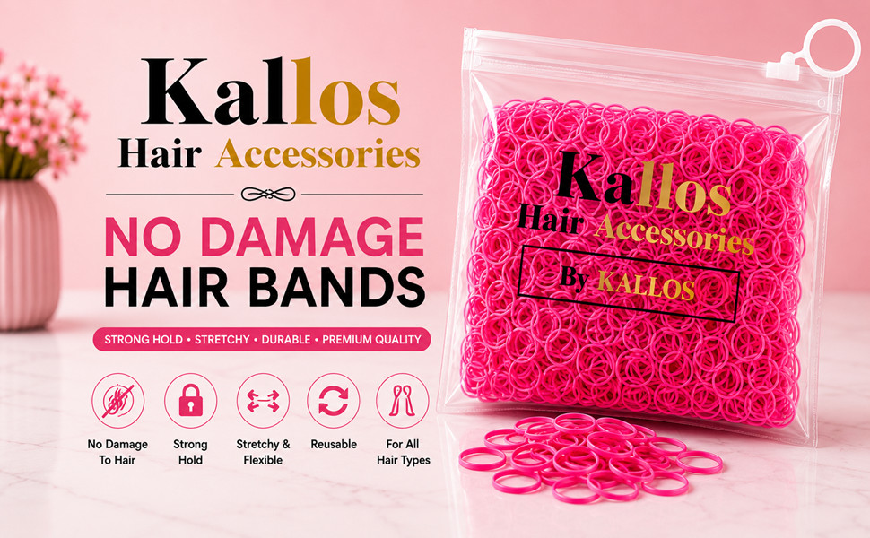 500 Pack Rubber Bands for Hair – 22mm Durable, Non-Slip Elastic Hair Ties for