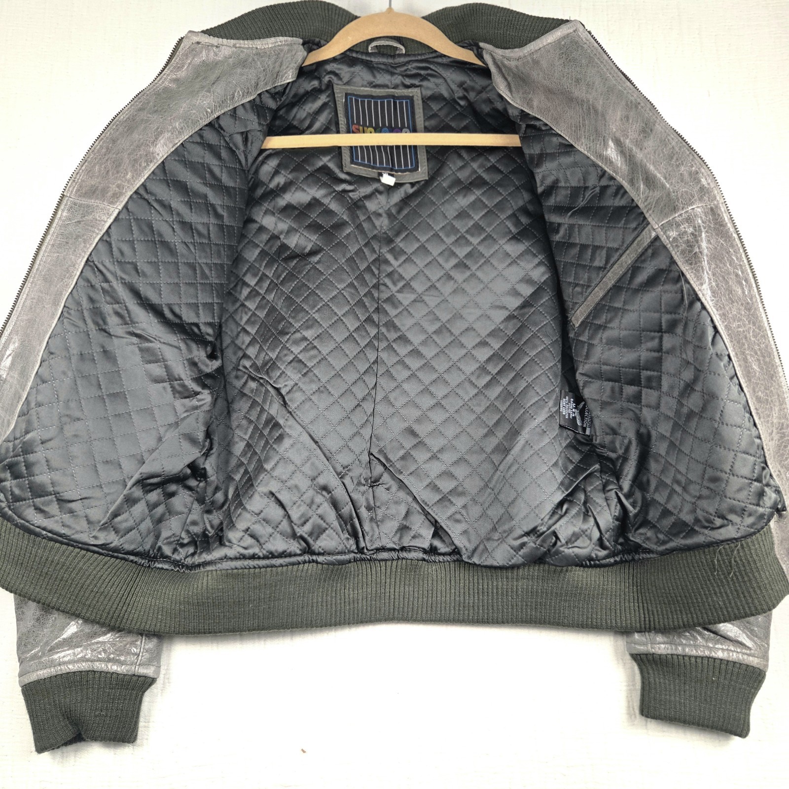 Superior New York Gray Leather Jacket