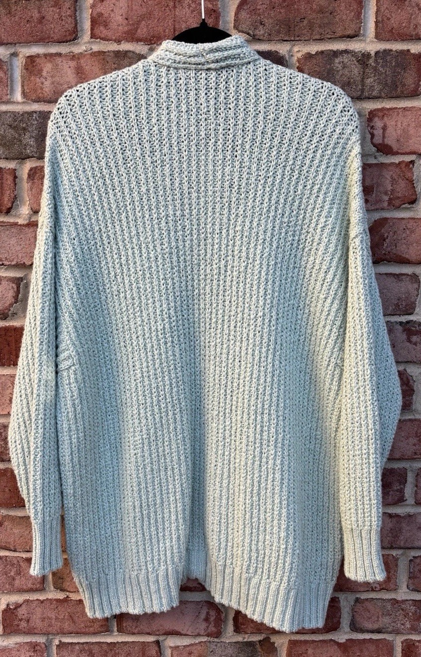 NWT Eileen Fisher Absinthe Peruvian Cotton Crimp Open Cardigan $258 3X