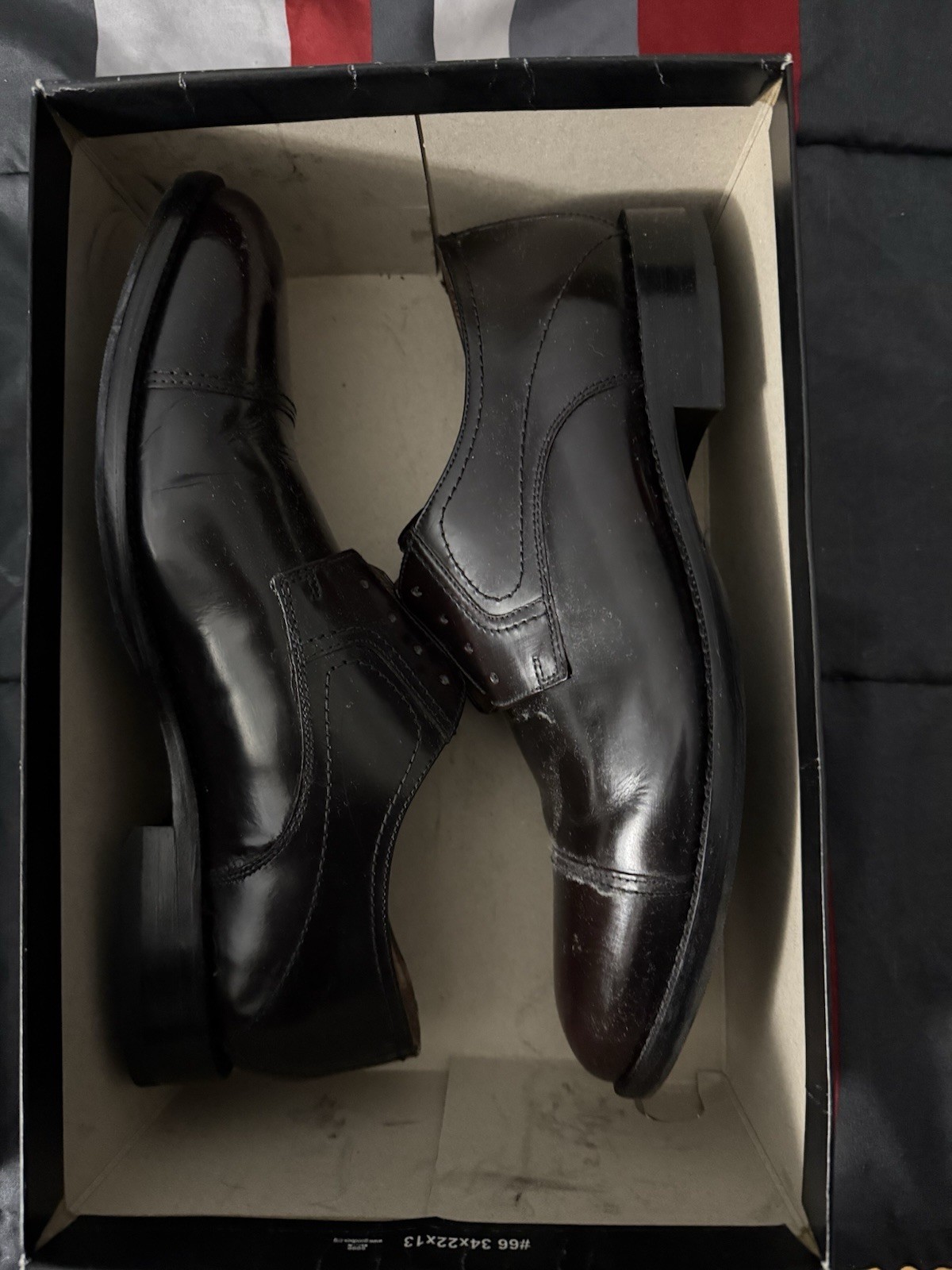 Bostonian Classics Black Leather Oxford Dress Shoe Size 10.5 D/B 26081 Preowned