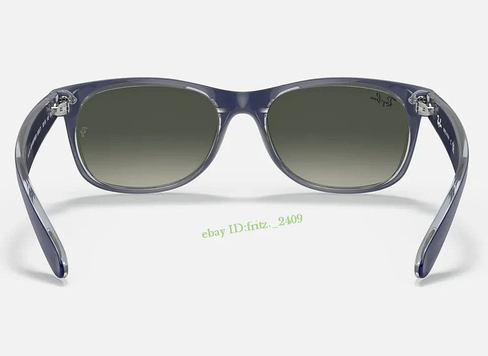 New RAY-BAN RB2132 6053/71 Crystal Navy Blue Wayfarer Sunglasses ItalyUV400 55mm