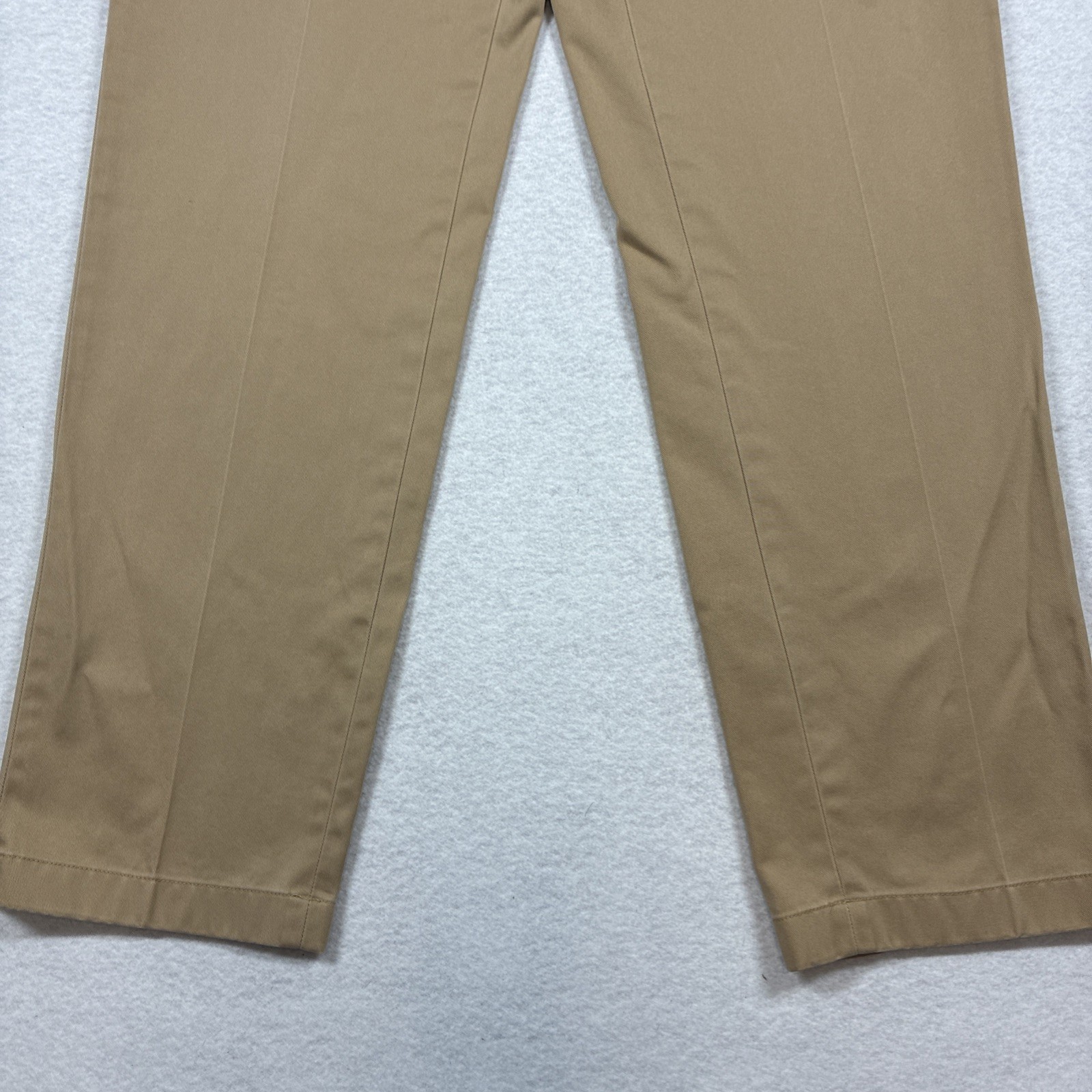 Brooks Brothers Clark Advantage Flat Front Tan Cotton Chino Pants 35X34 Preppy