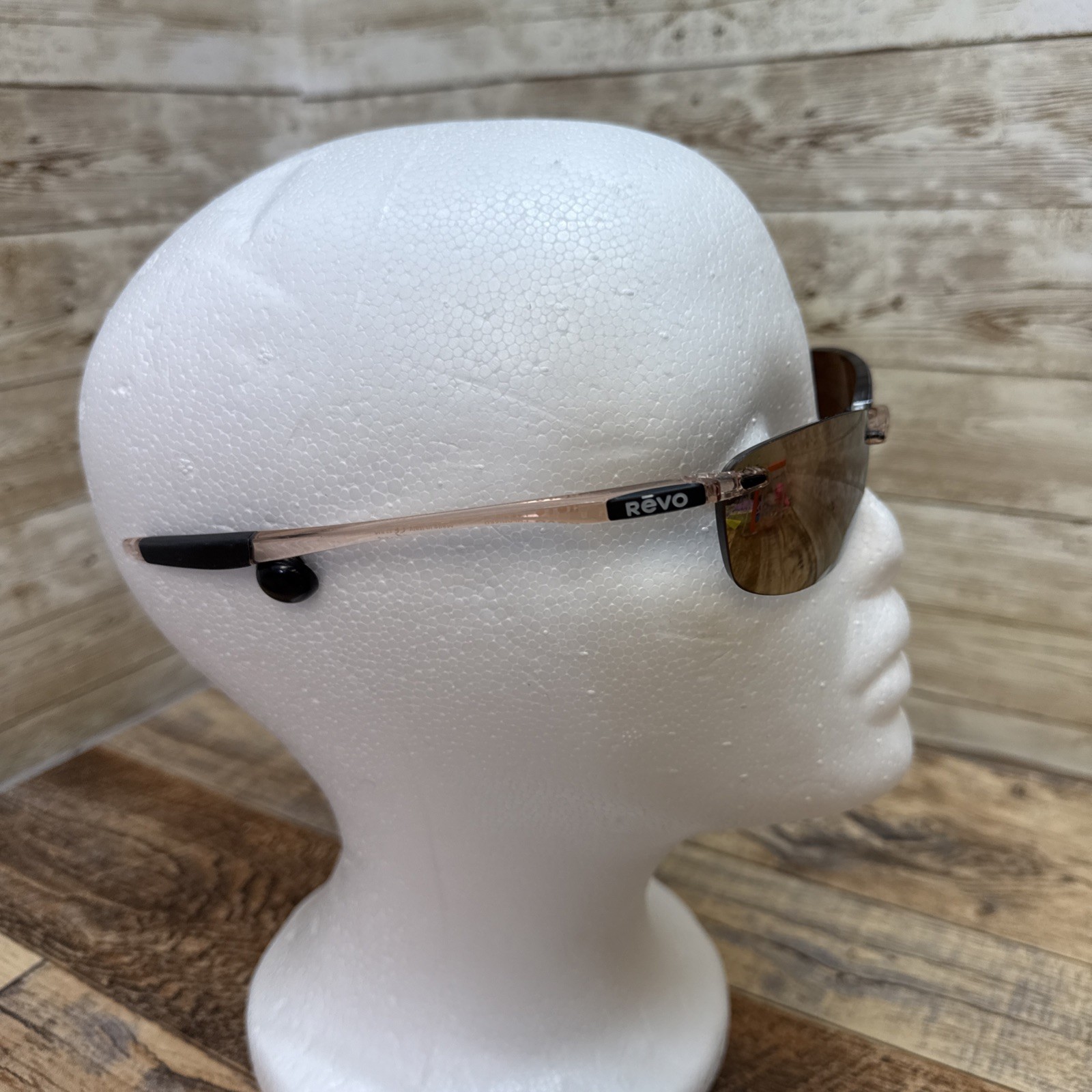 REVO DESCEND E Blush Crystal POLARIZED Champagne Rose Sunglass Frames Only