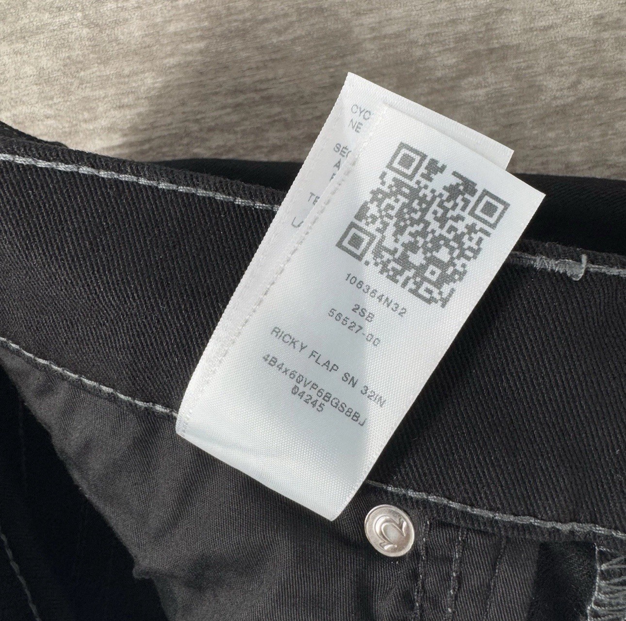 True Religion Ricky SN Flap Relaxed Straight Jeans Men’s 32 32×32 Black NWT