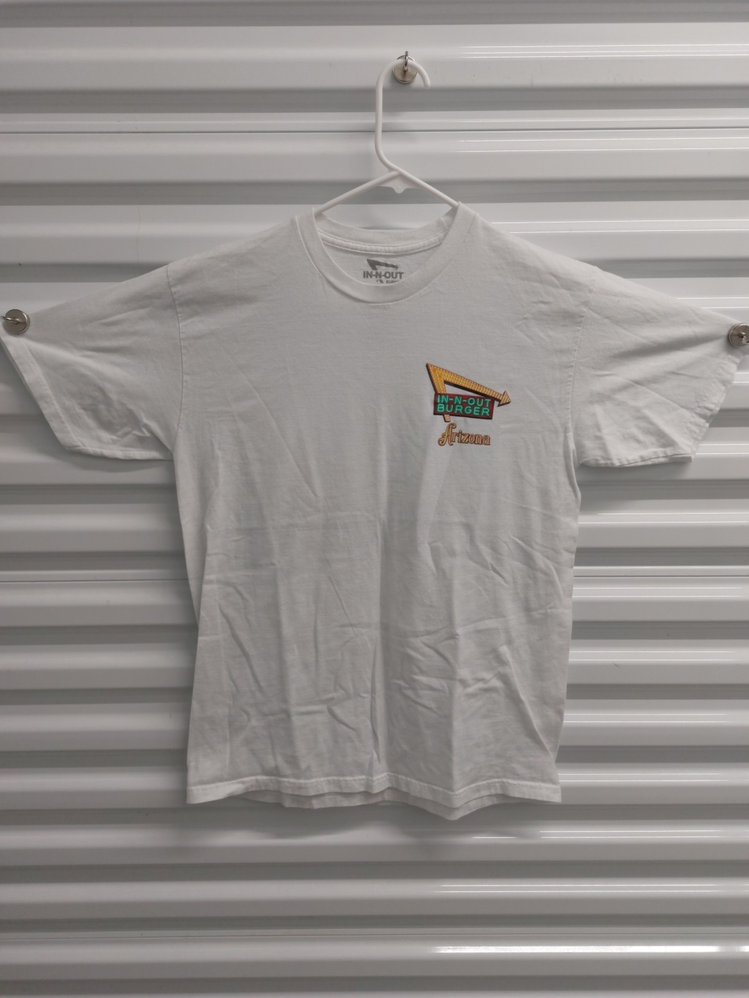 In N Out Burger T-Shirt Arizona Adult M White Cotton Euc