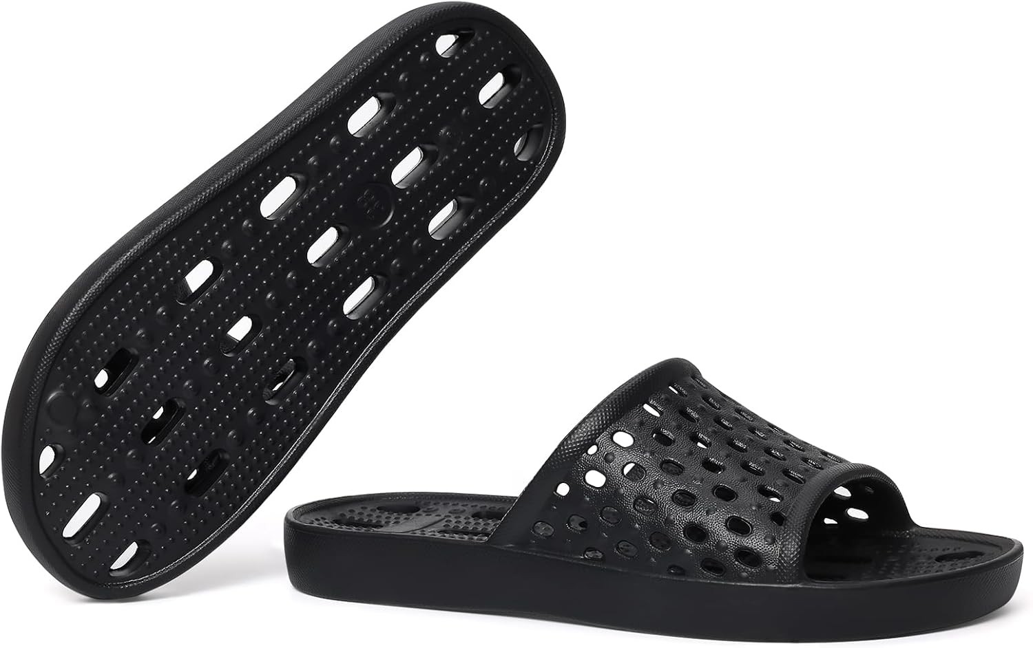 Litfun Shower Shoes for Women Non-Slip Quick Dry Shower Slippers Lightweight Poo