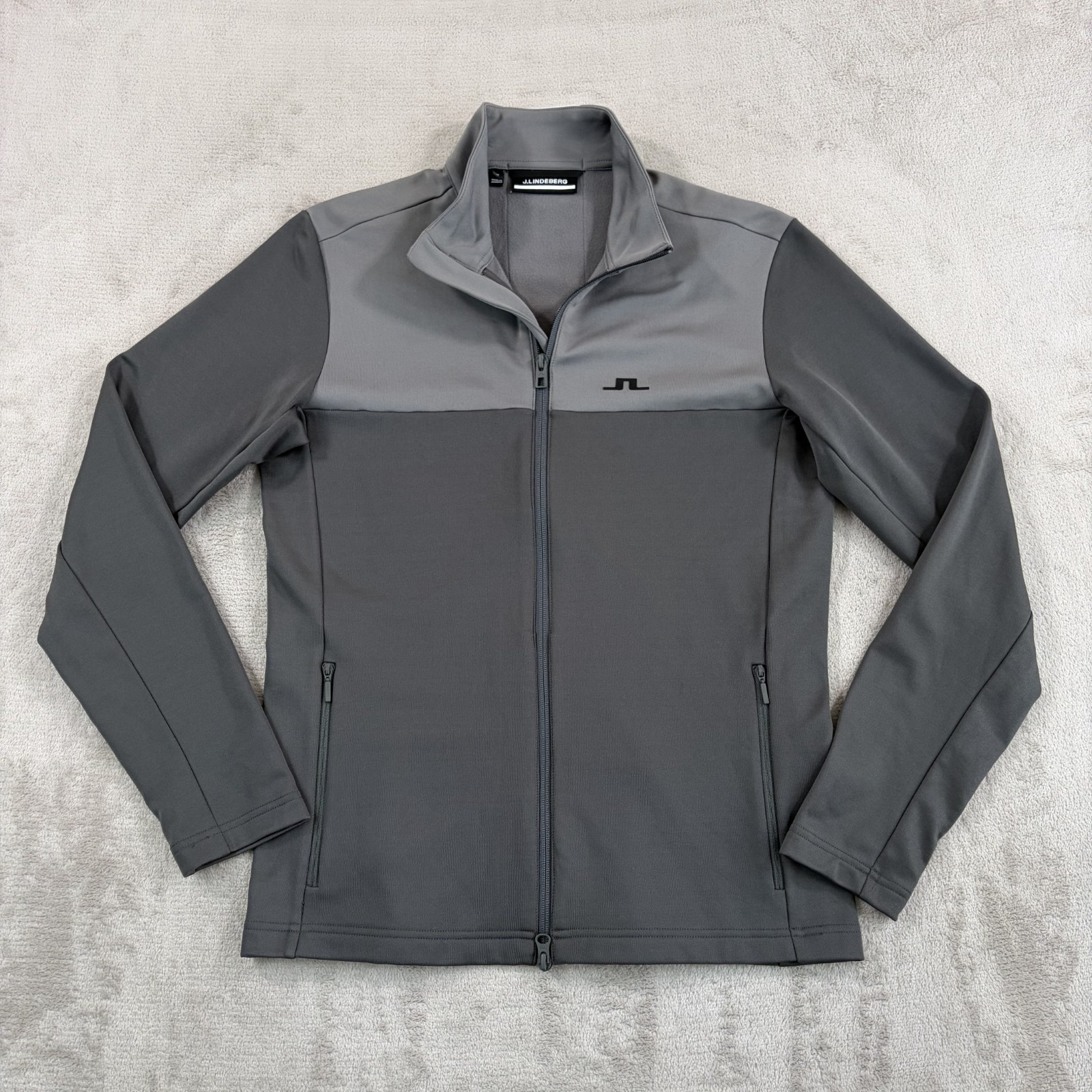 J.Lindeberg Banks Full Zip Mid Layer Golf Jacket in Volcanic Ash Men Medium NWOT