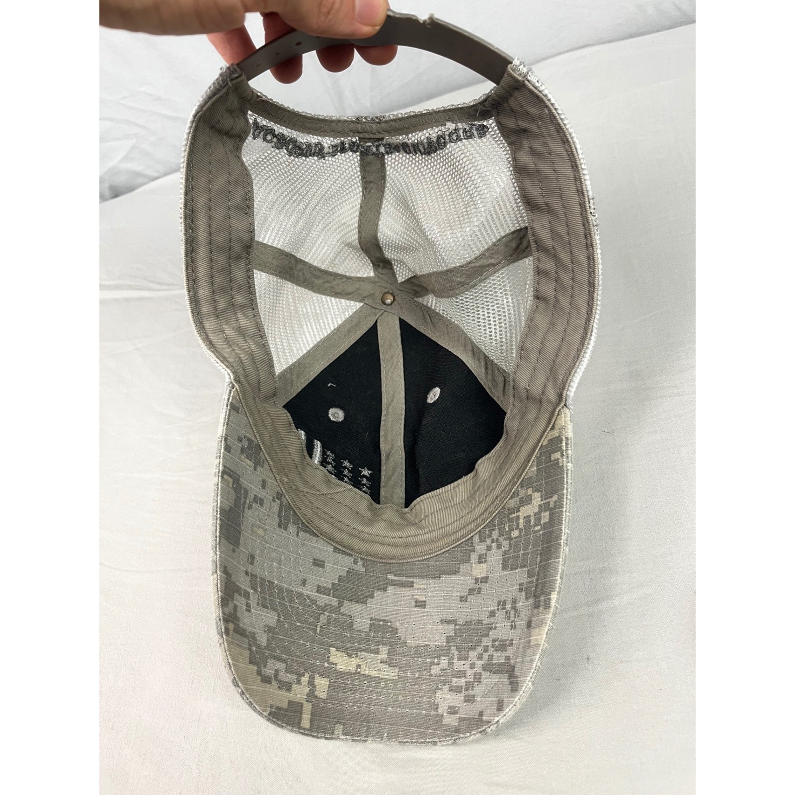 Academy Sports Outdoors Digital Camo American Flag Trucker Hat Grey Snapback