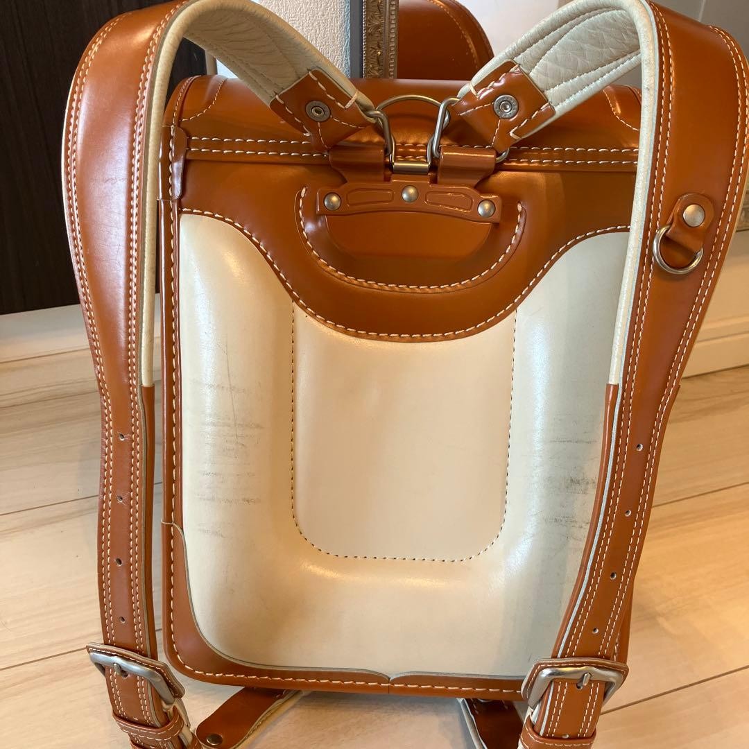Tsuchiya Kaban Premium Camel Randoseru Unisex Backpack Atelier Clarino Pouch