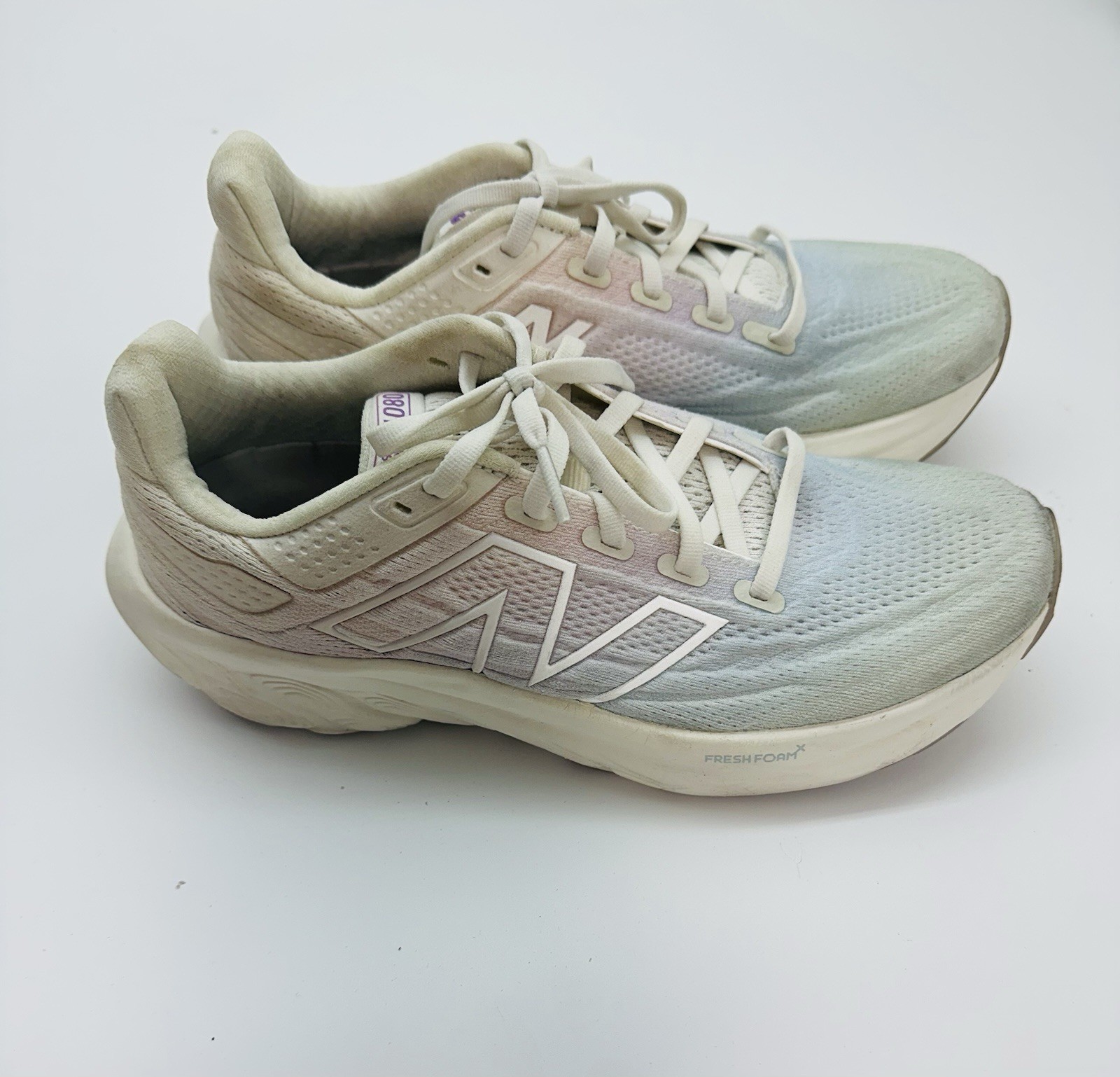 New Balance Womens FF X 1080 V13 W1080X13 White Running Shoes Sneakers Size 8.5