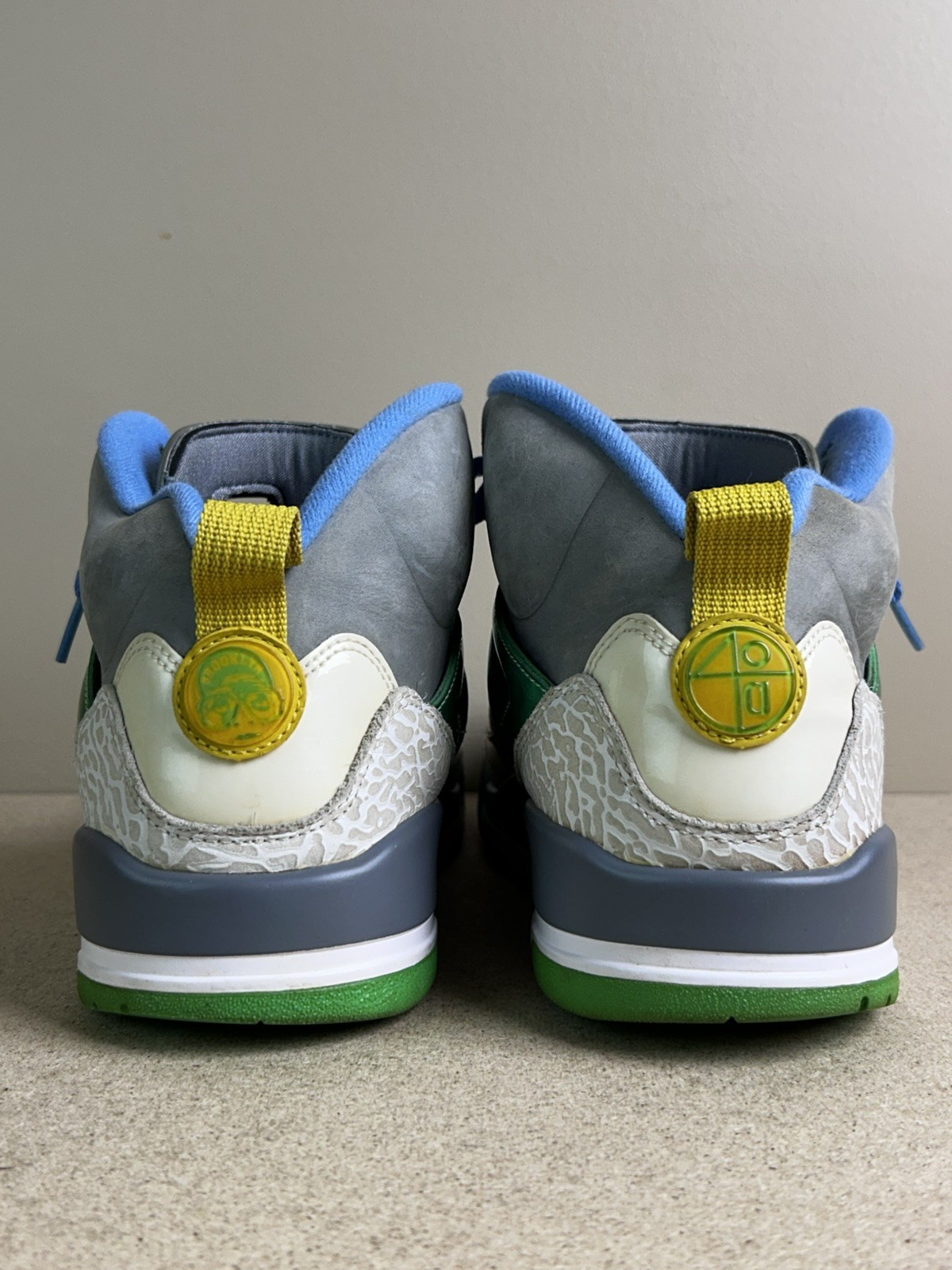 Jordan Spizike Stealth 2013 Size 11 Athletic Sneakers Shoes Blue & Gray