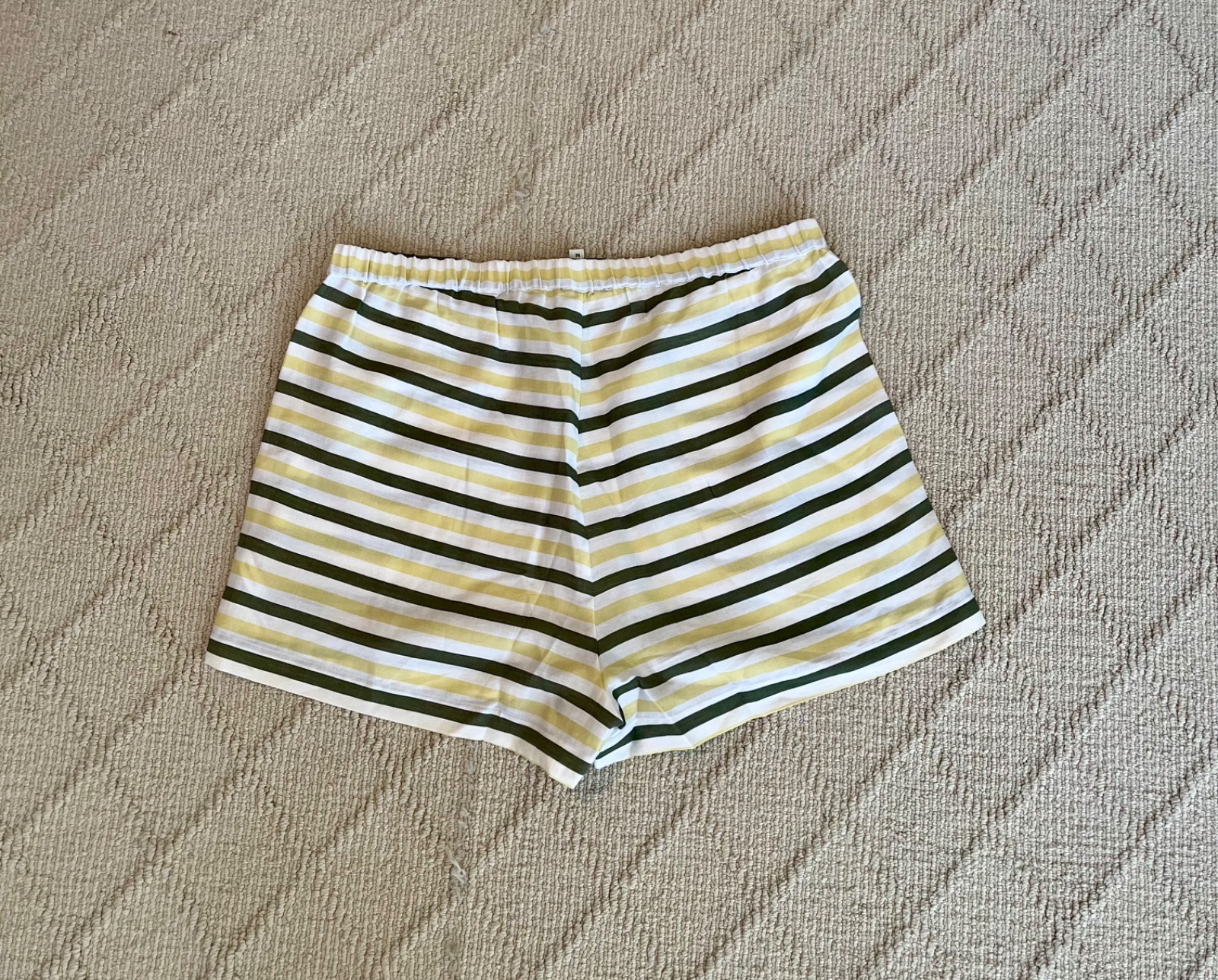 Tuckernuck Green/Yellow Stripe Halter Button Down Mirabel Dress and Short Set