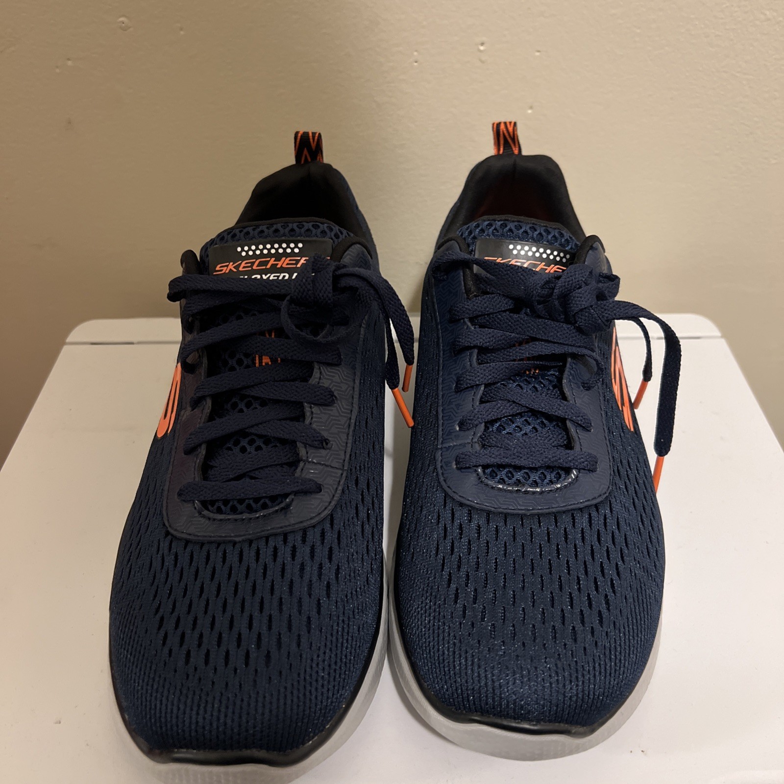 SKECHERS DUAL-LITE Navy Relax Fit Memory Foam Athletic Shoes 51529 Men’s Size 8