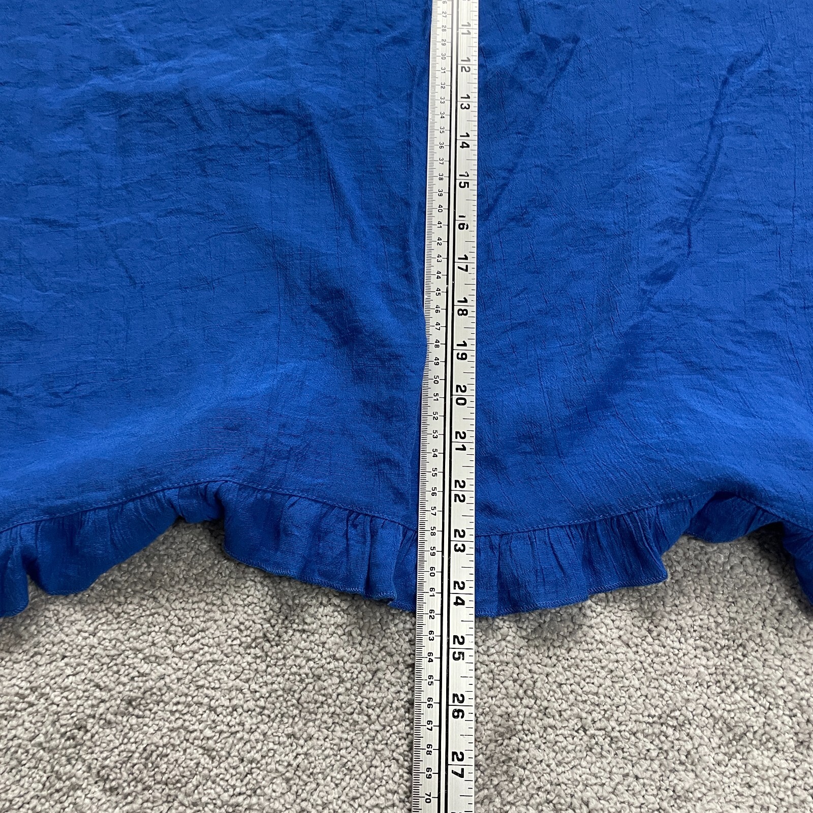 Unique Spectrum Off The Shoulder Blouse Womens 2Xl Royal Blue Flowy Casual Top