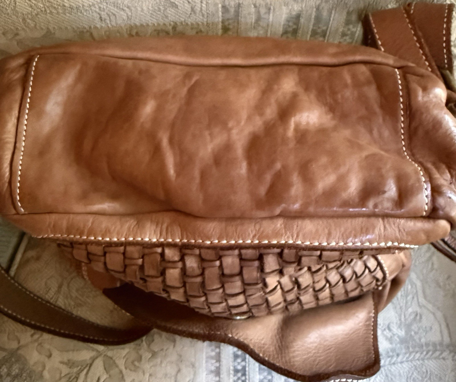 Costanza Rota Brown Genuine Leather Backpack Made In Italy