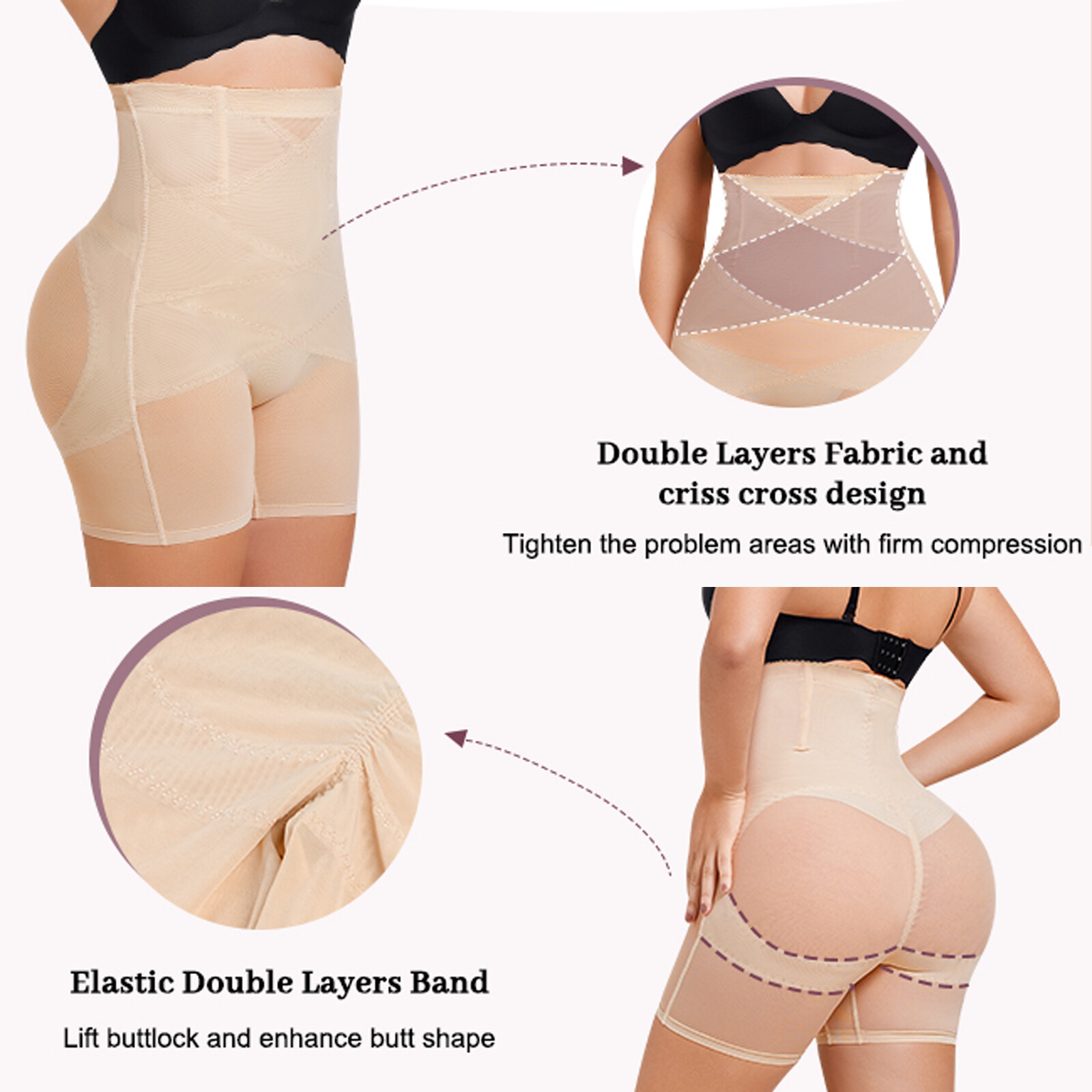 Tummy Control High Waist Shorts Girdle Pants Body Shaper Thigh Slimmer Shapewear