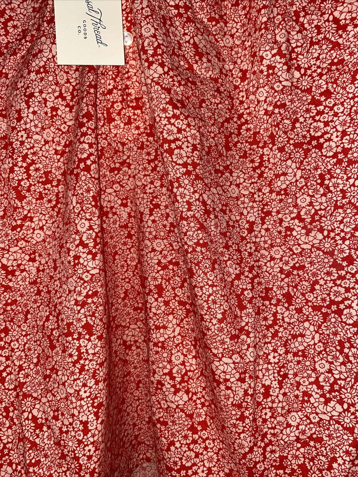Universal Thread Balloon Sleeve red floral top Large