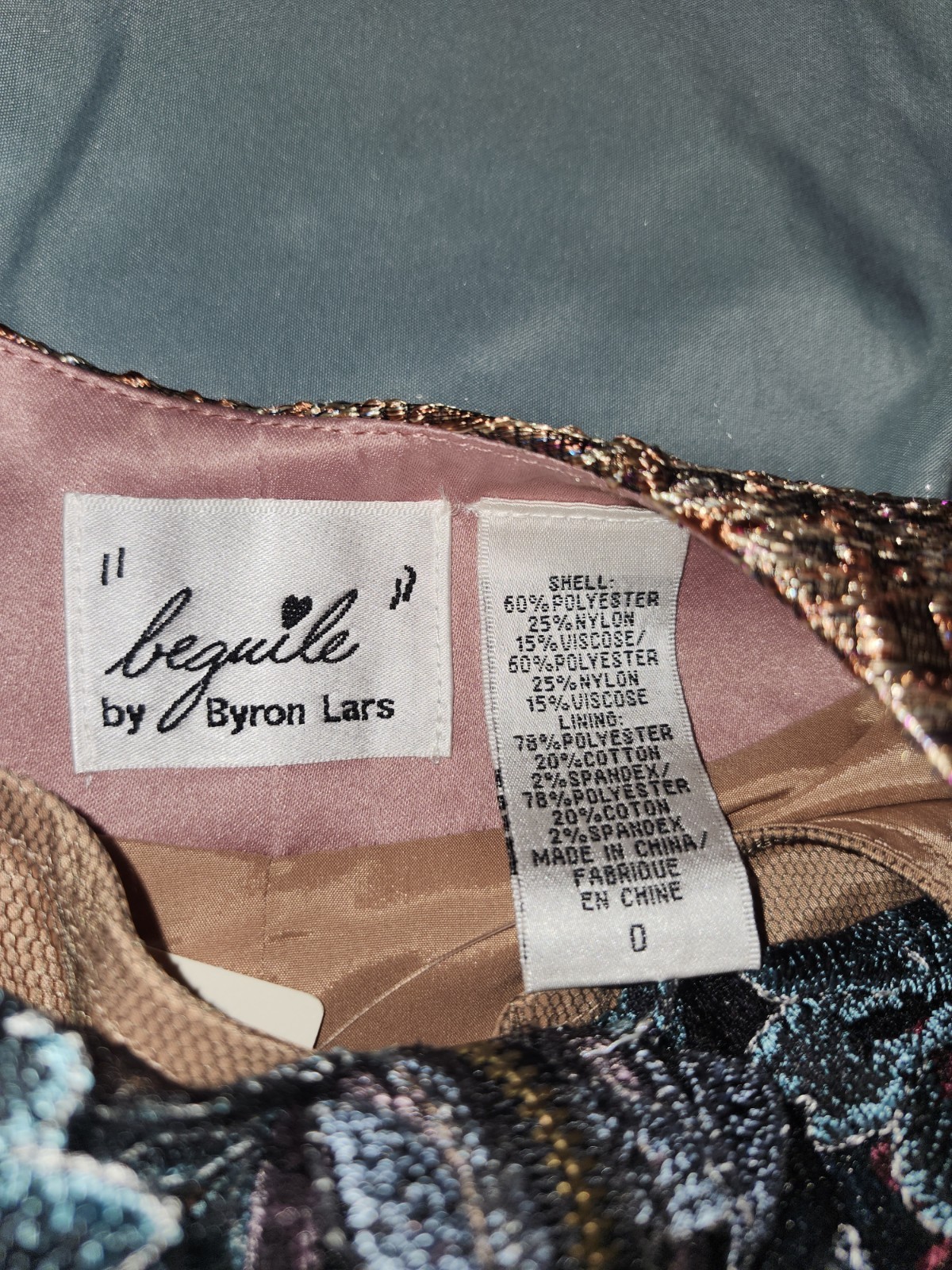 Byron Lars x Anthropologie “Bequile” patchwork dress Size 0 Stained Read