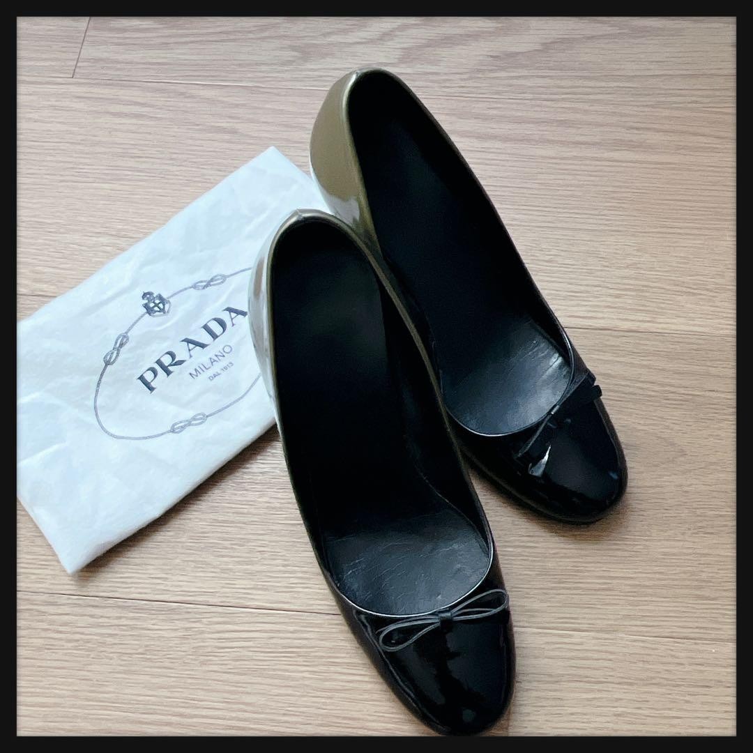 PRADA gradient pumps ribbon 6cm heel with scratches