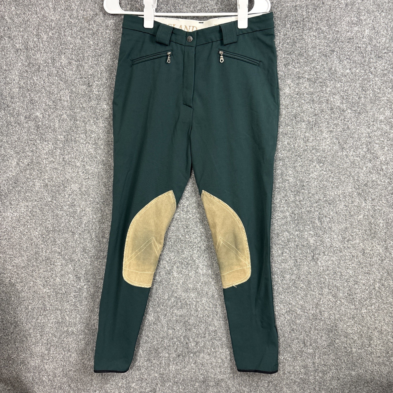 Kingsland Equestrian Pants Womens Size M Hunter Green Knee Patch Breeches