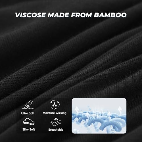 BAMBOO COOL Mens Bikini Briefs Underwear 6 Pack Size Large Black