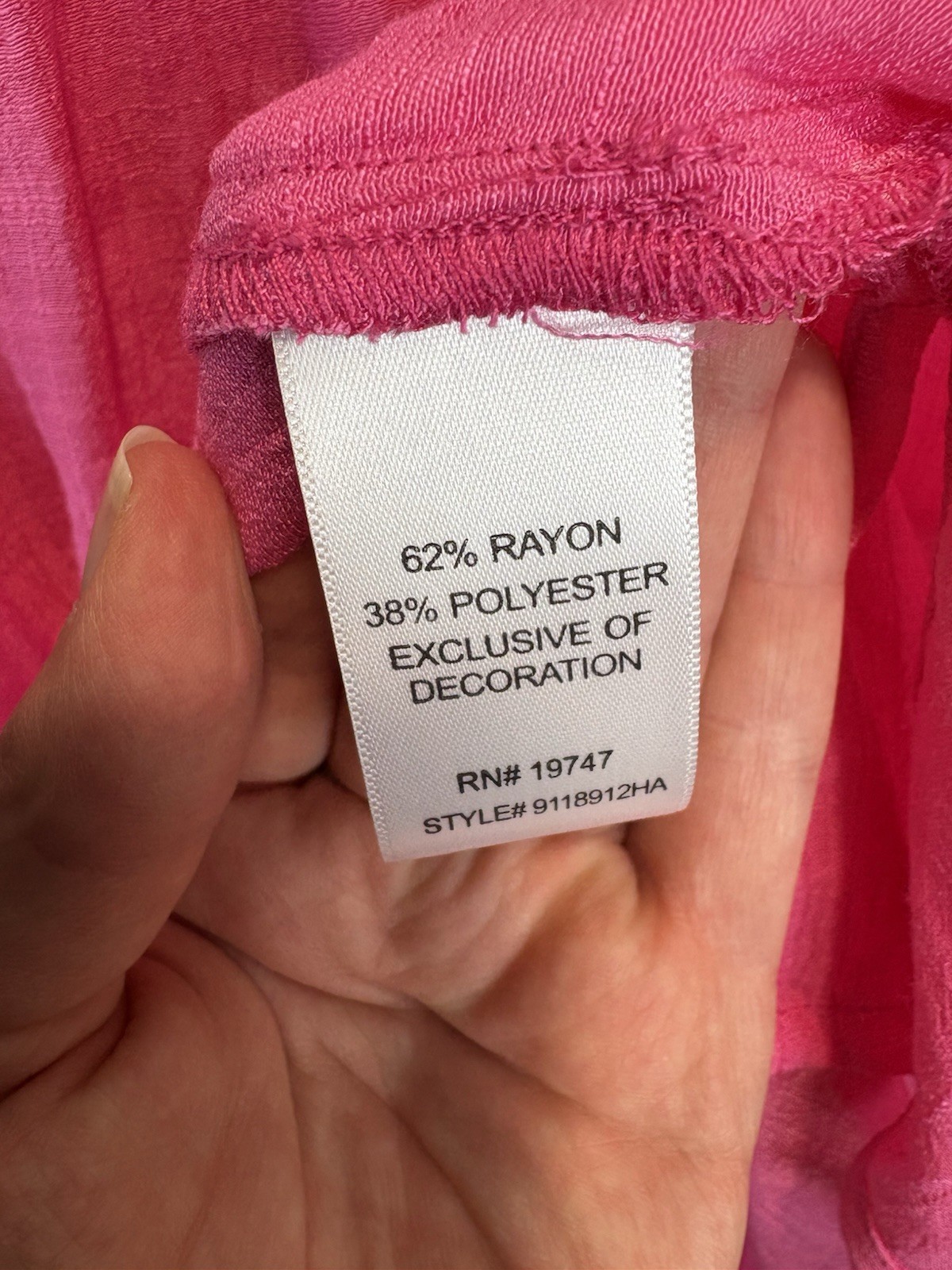 Brand New Bright Pink Lightweight Blouse with Embroidery Detail on Sleeves