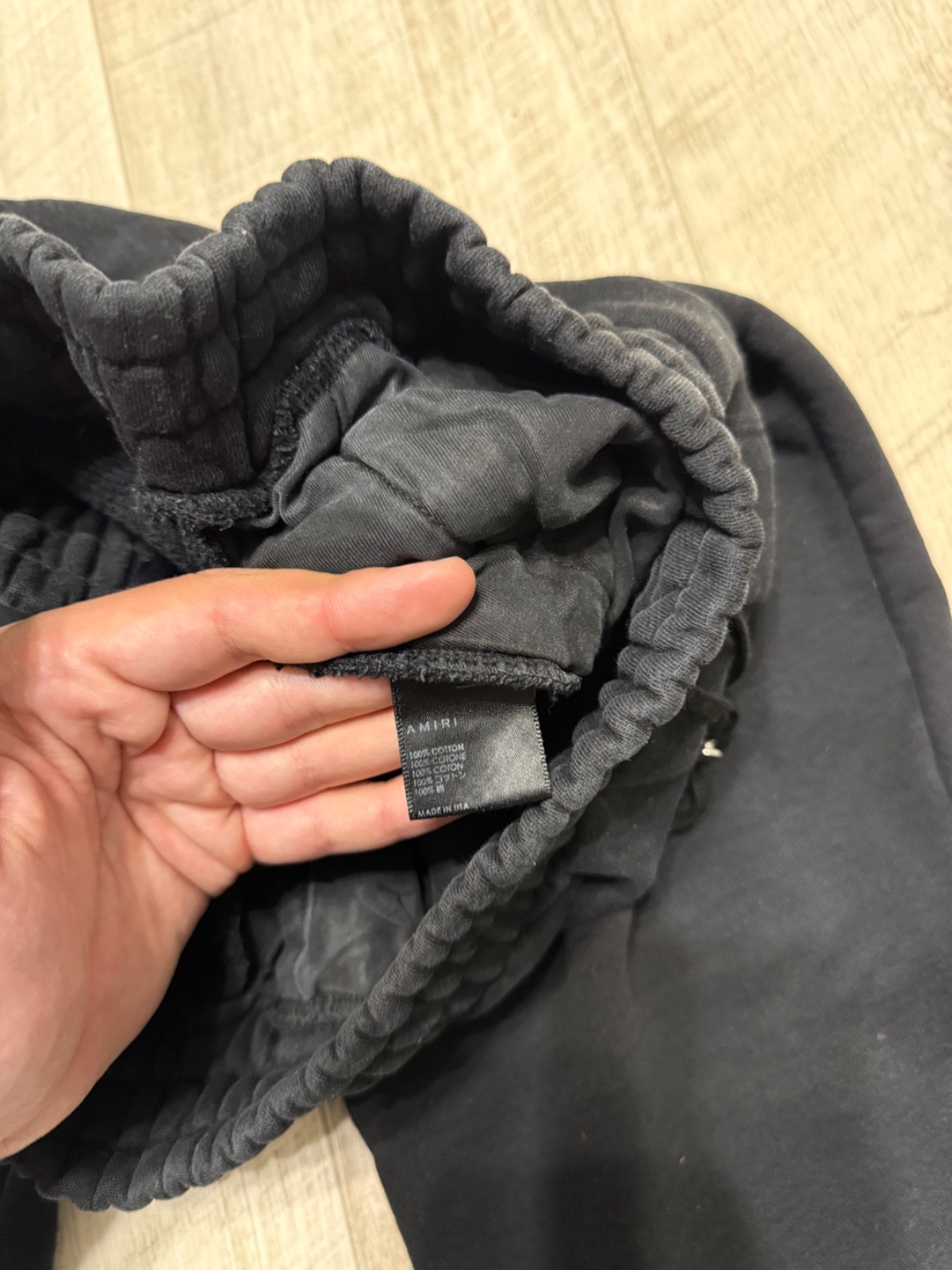 Size 34/L – AMIRI Crystal Stick Poke Sweatpants Black