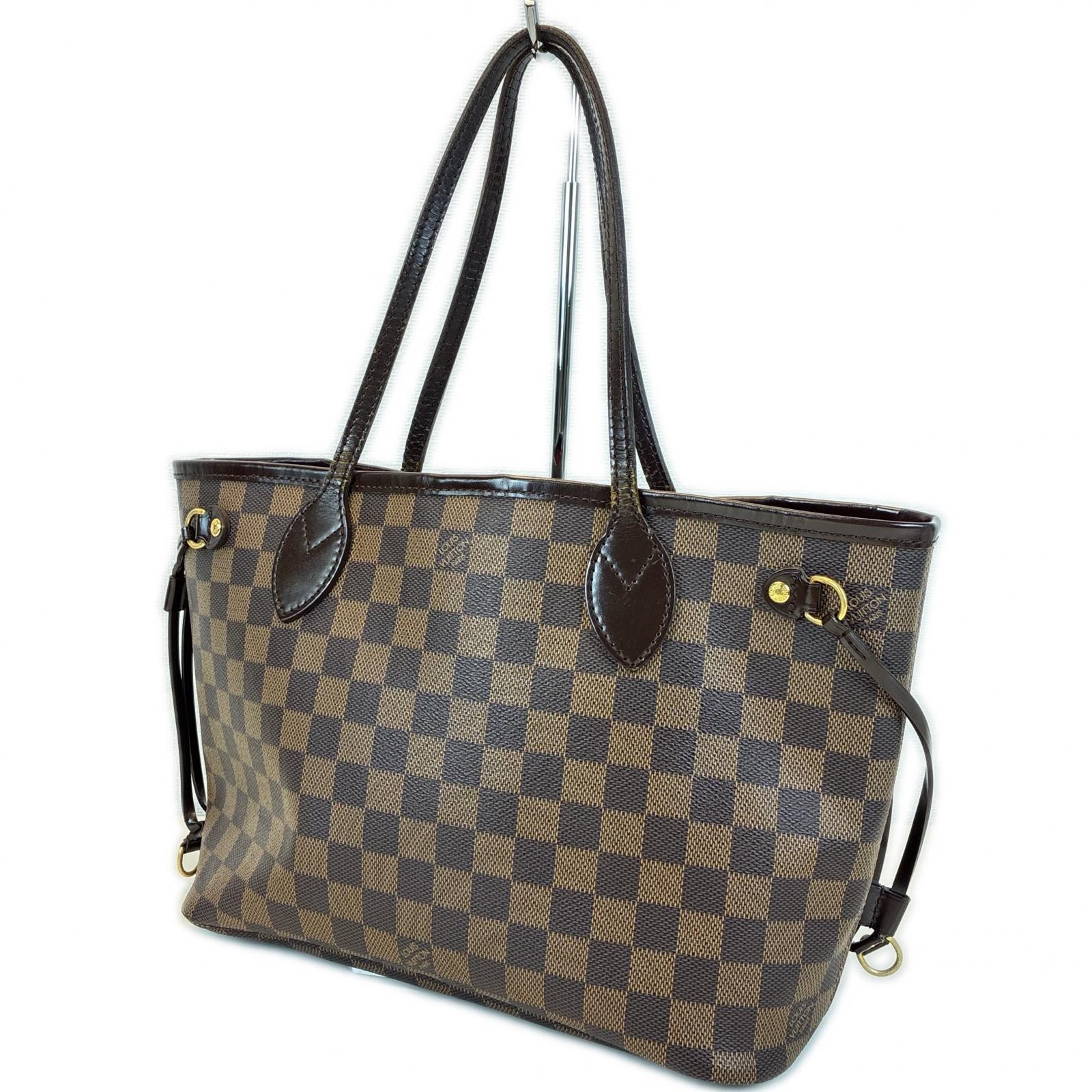 LOUIS VUITTON Never full PM Tote Bag N51109 Damier canvas Brown