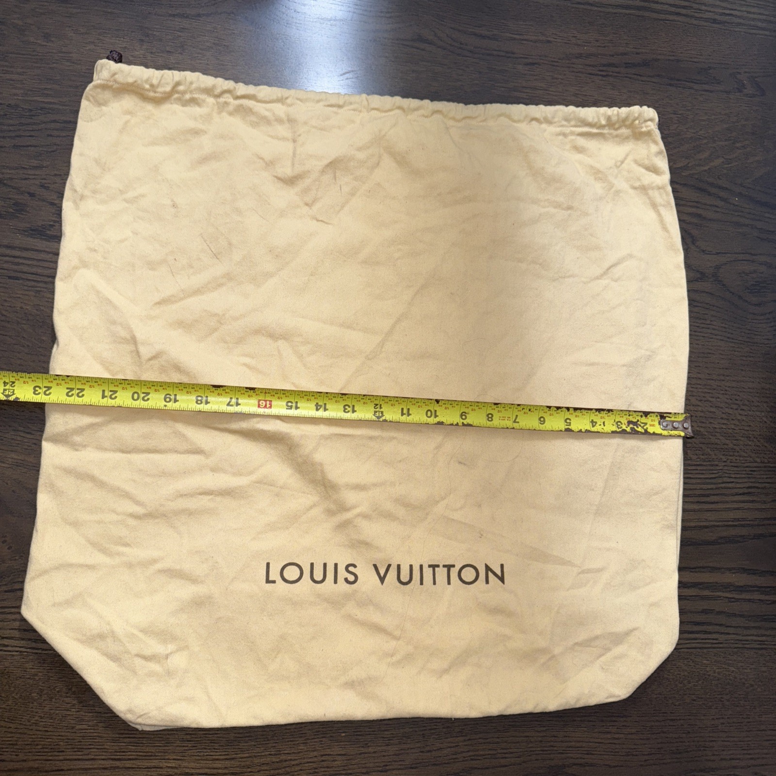 Authentic Louis Vuitton XXL Drawstring Dust Bag Approximately 22″x23″x7″