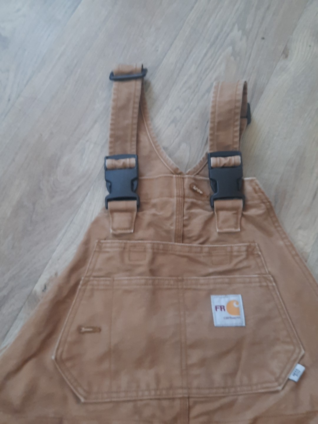 Carhartt Overalls 34×30 Brown Duck Canvas Work Bib Double Knee RN# 14806