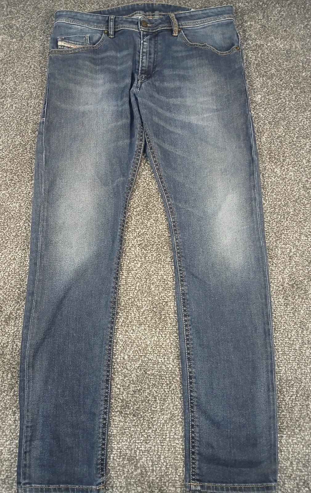 Diesel Industry Thommer Mens Jeans W34 L34 Blue Slim Skinny Stretch Denim