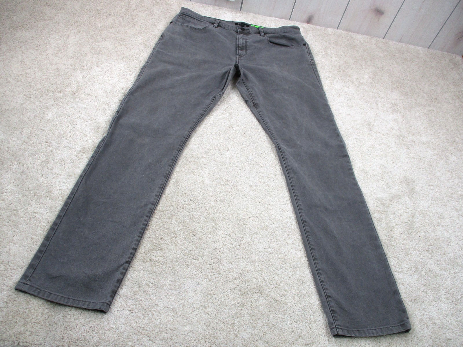 Proof Rover Slim Pants Mens 38 Gray Canvas Stretch Chino Casual Huckberry 38×34